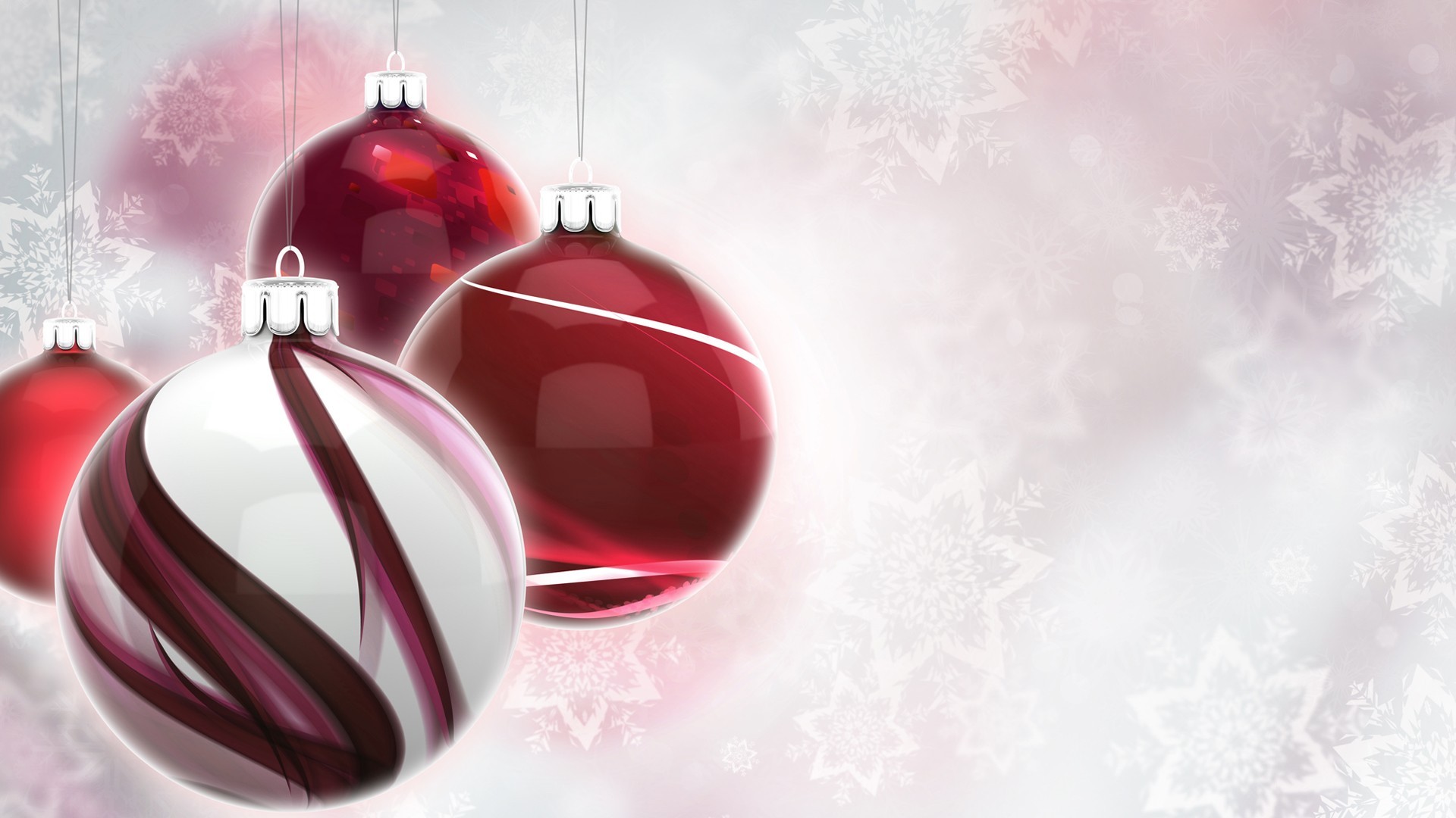 General 1920x1080 Christmas ornaments  Christmas red white