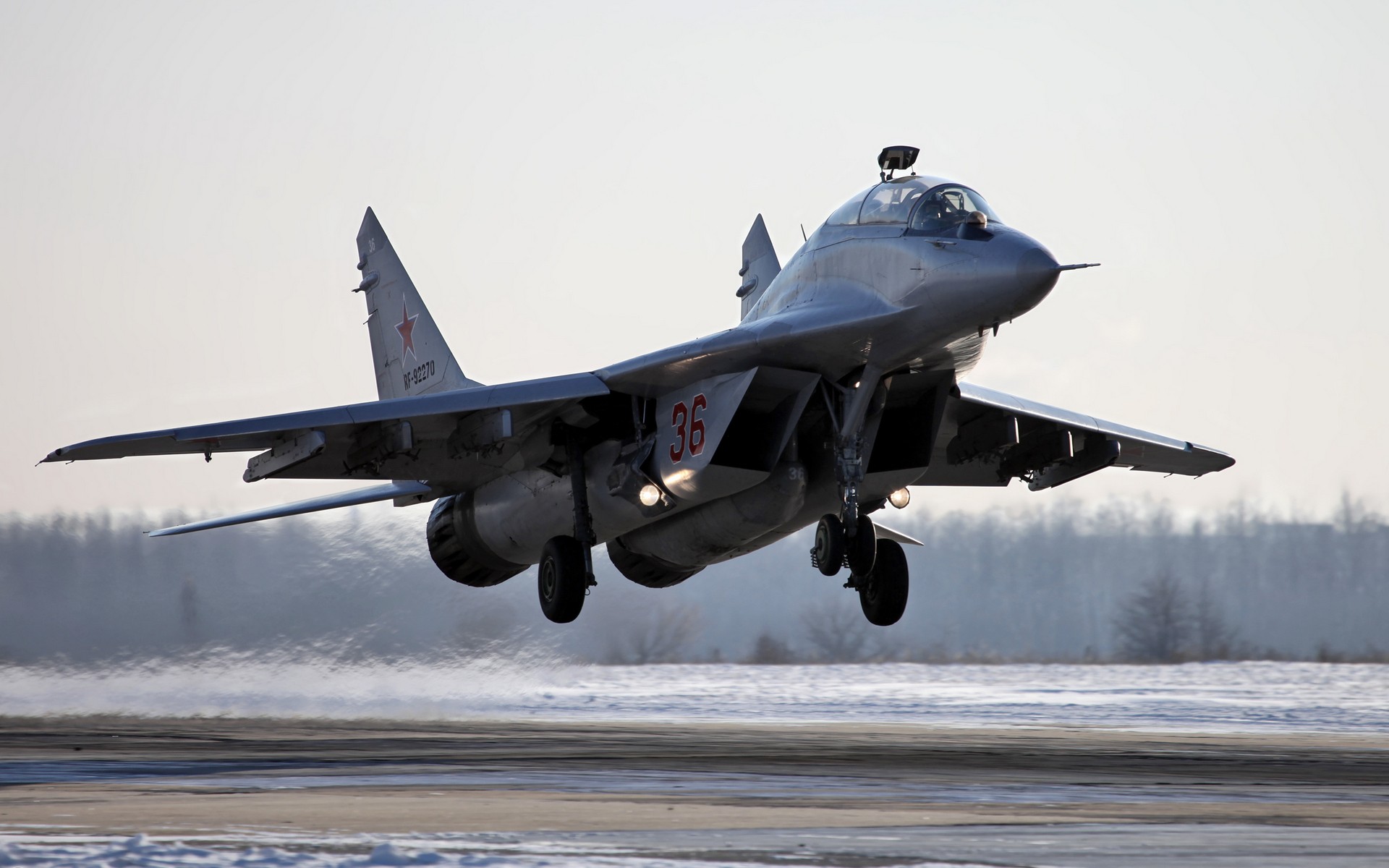 General 1920x1200 aircraft military airplane Mikoyan MiG-29 Russian Air Force jet fighter vehicle military vehicle take-off Mikoyan-Gurevich Russian/Soviet aircraft