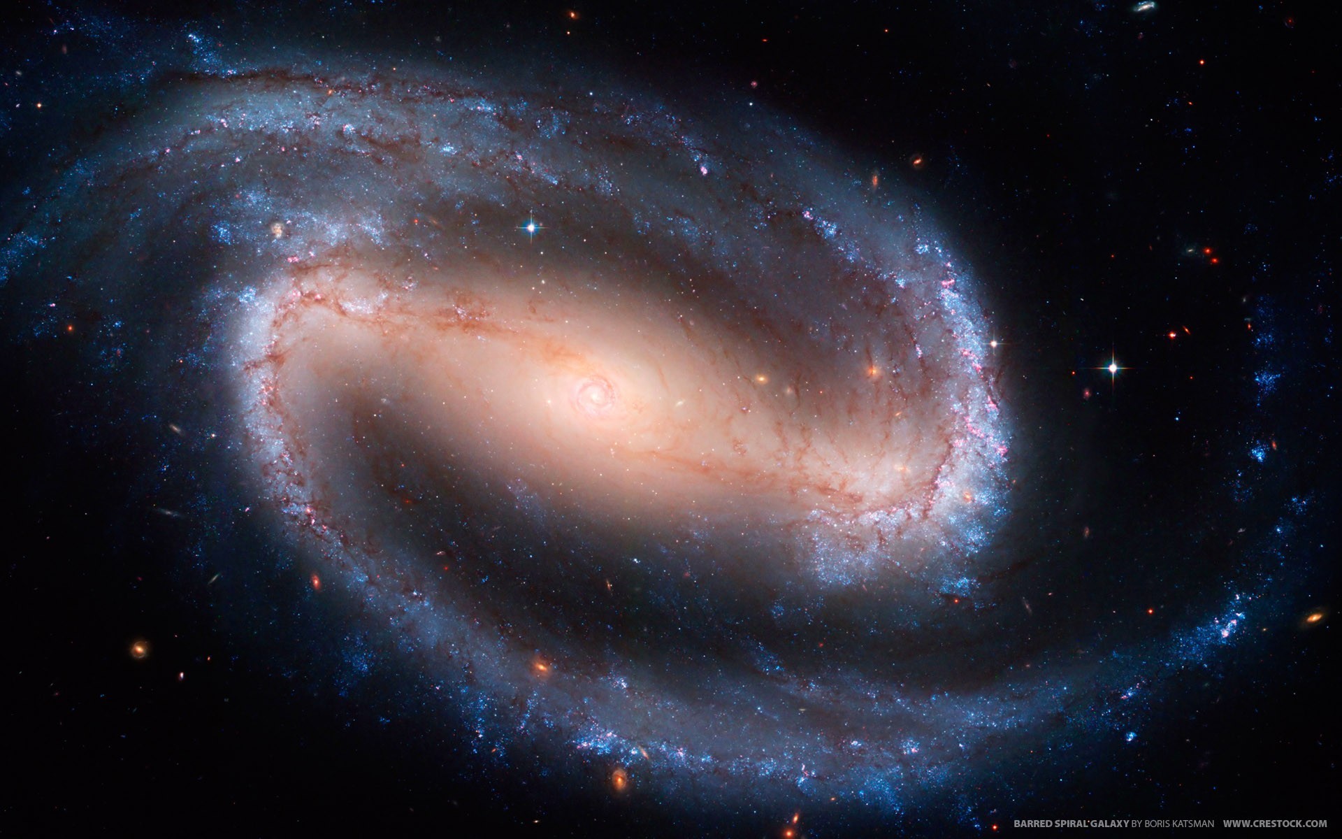 General 1920x1200 space galaxy spiral galaxy NGC 1300 digital art