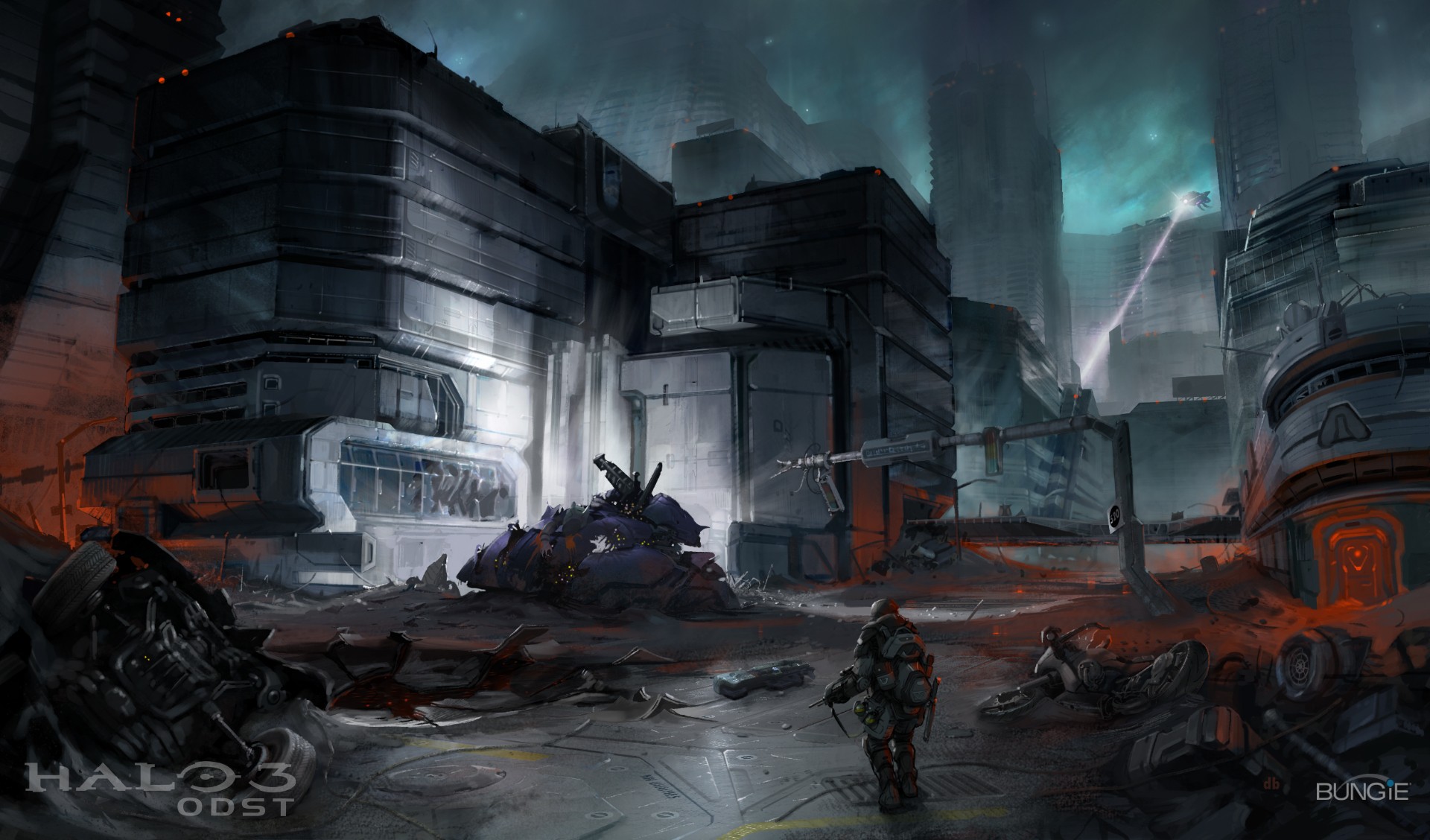 General 1920x1128 ODST video games Halo 3: ODST video game art science fiction Bungie