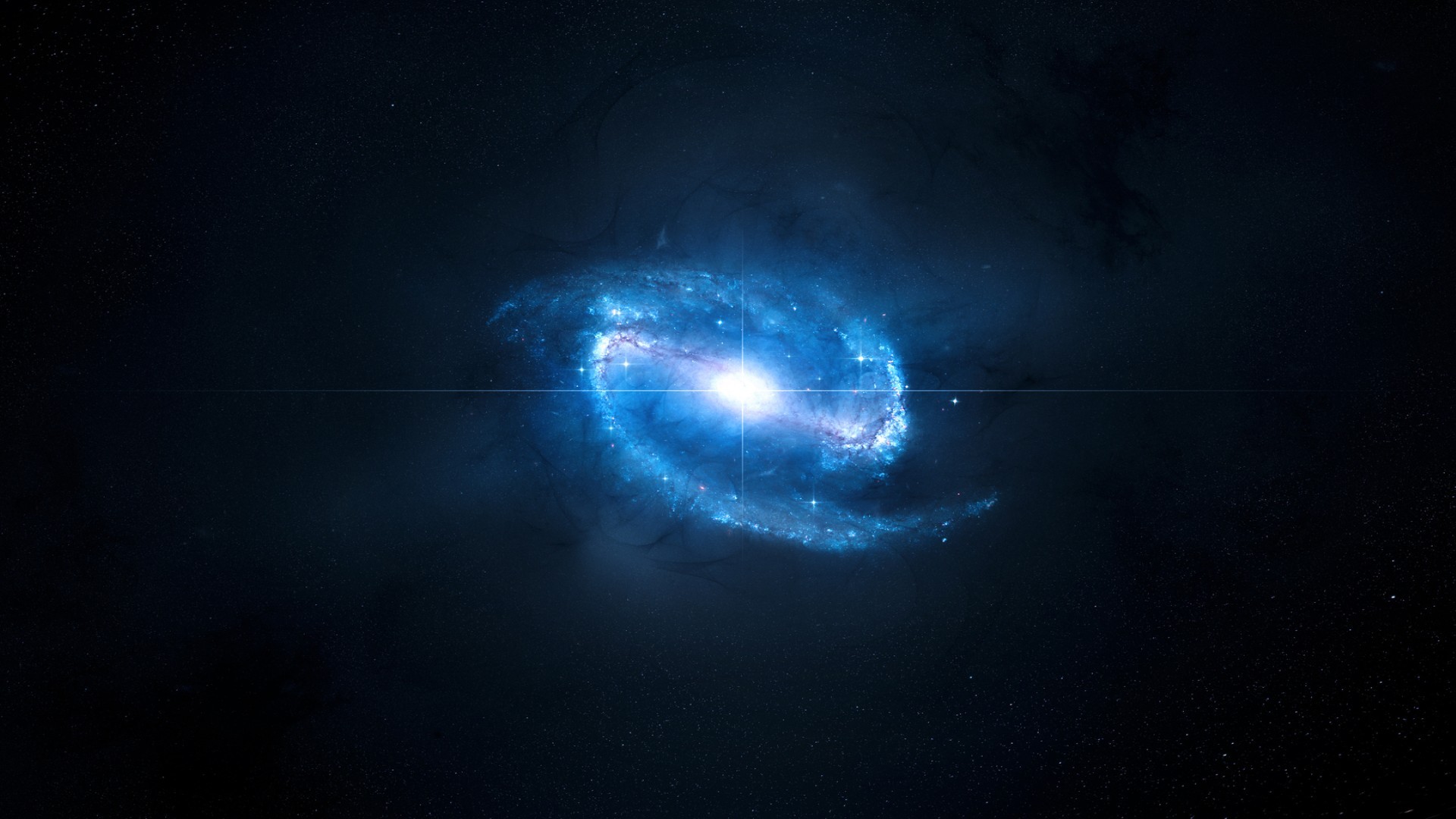 General 1920x1080 galaxy spiral galaxy space art space digital art NGC 1300 QuantomStarBox (Deviant Art)