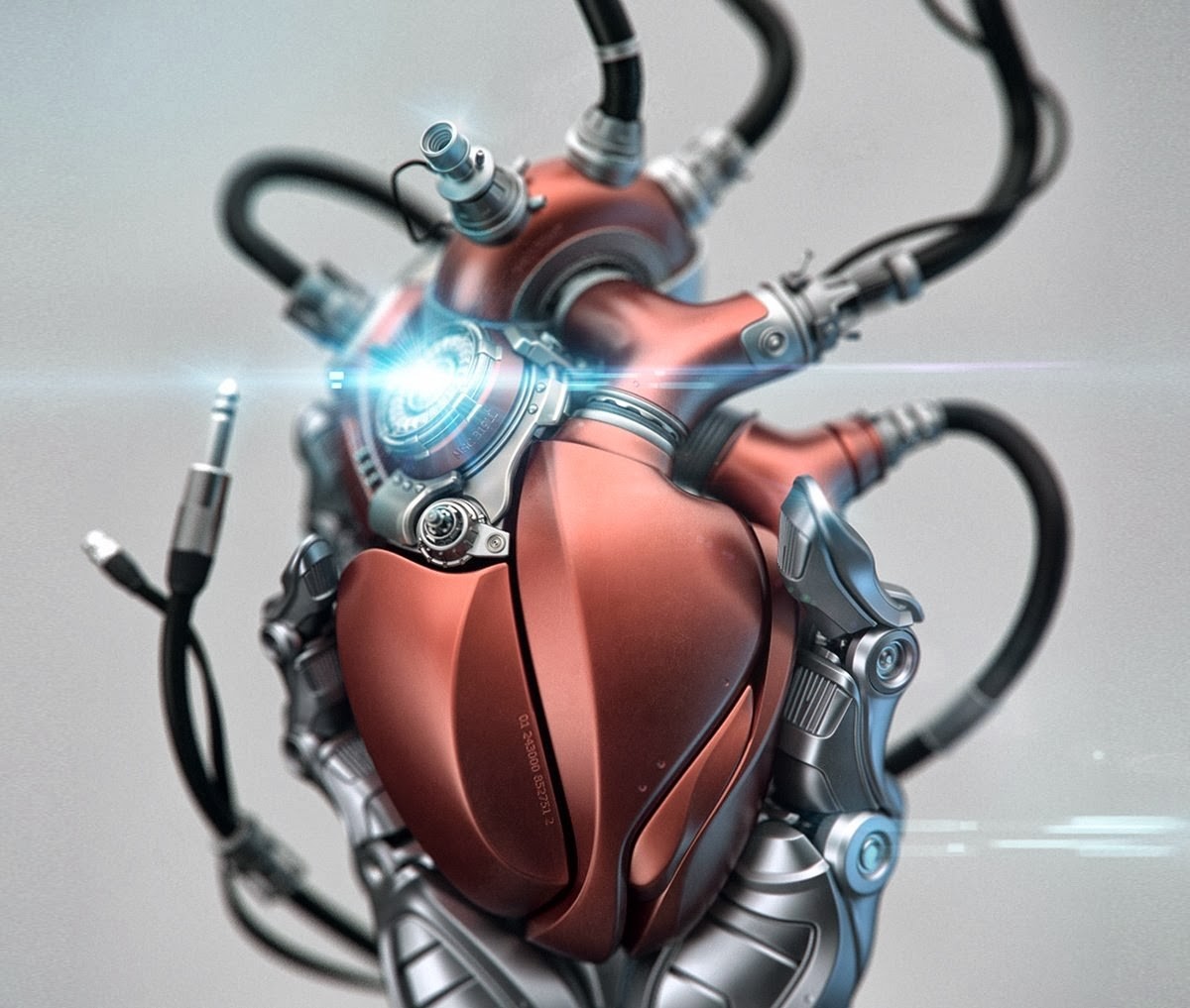 General 1200x1017 futuristic digital art robot CGI organs simple background technology science fiction