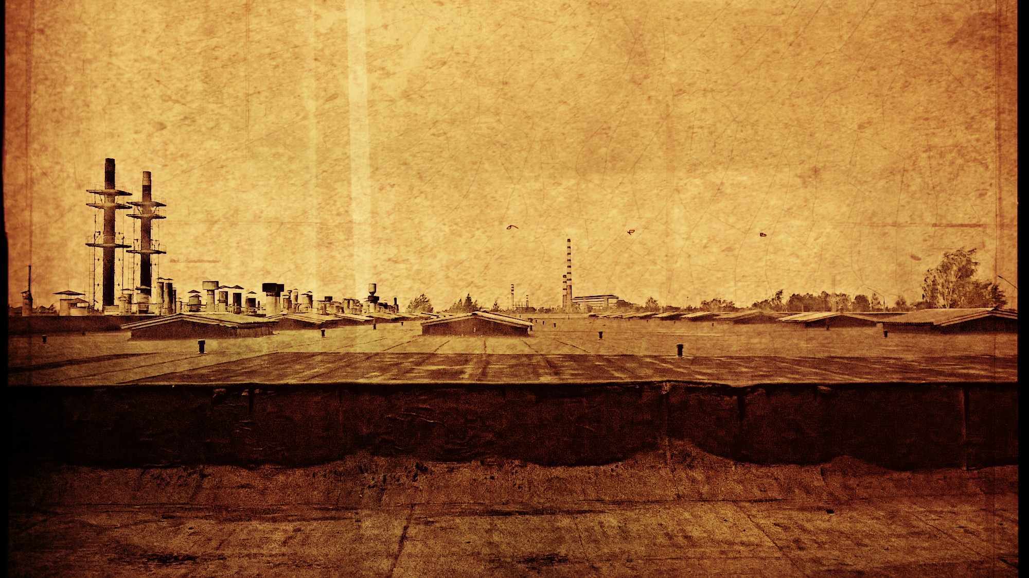 General 2000x1123 old rooftops sepia filter industrial