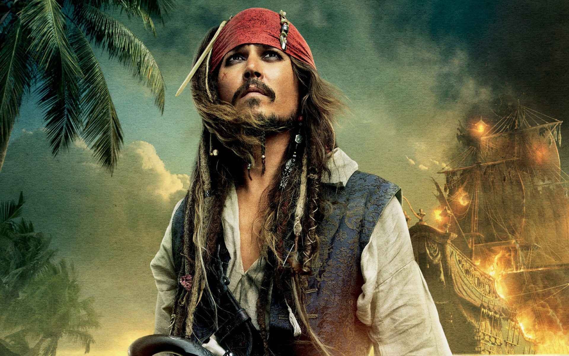 General 1920x1200 Pirates of the Caribbean Johnny Depp Jack Sparrow looking up men actor Pirates of the Caribbean: On Stranger Tides
