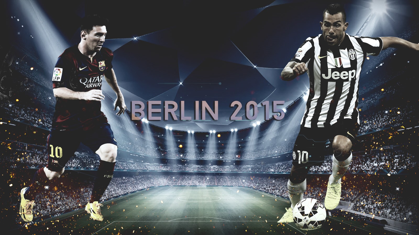 General 1600x900 footballers Champions League Carlos Tevez Berlin stadium Juventus 2015 (Year) sport men soccer