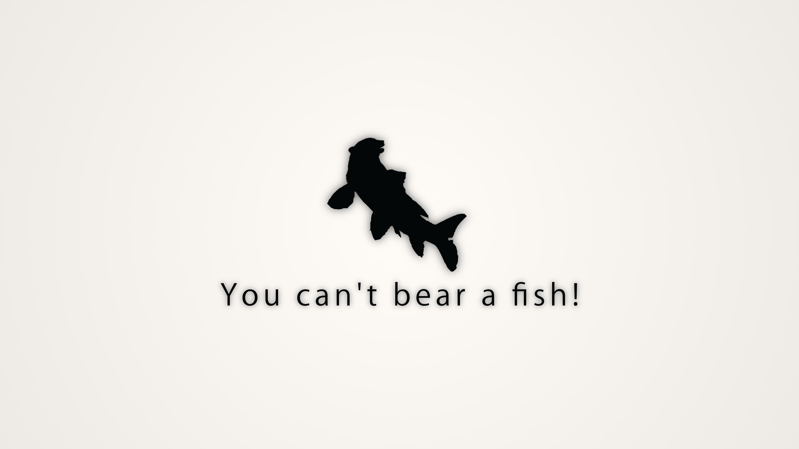 General 2715x1527 simple background bears fish motivational text minimalism typography white background
