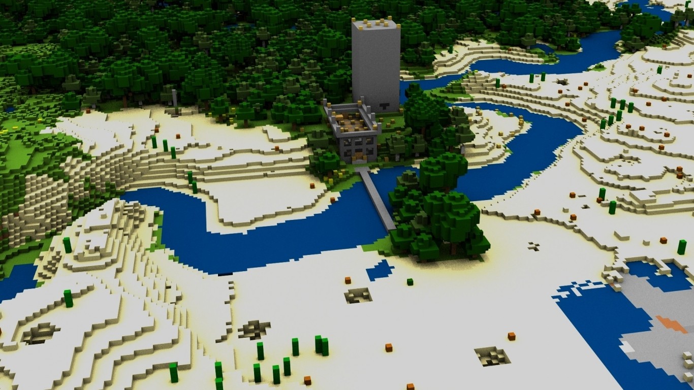 General 1366x768 Minecraft video games screen shot PC gaming
