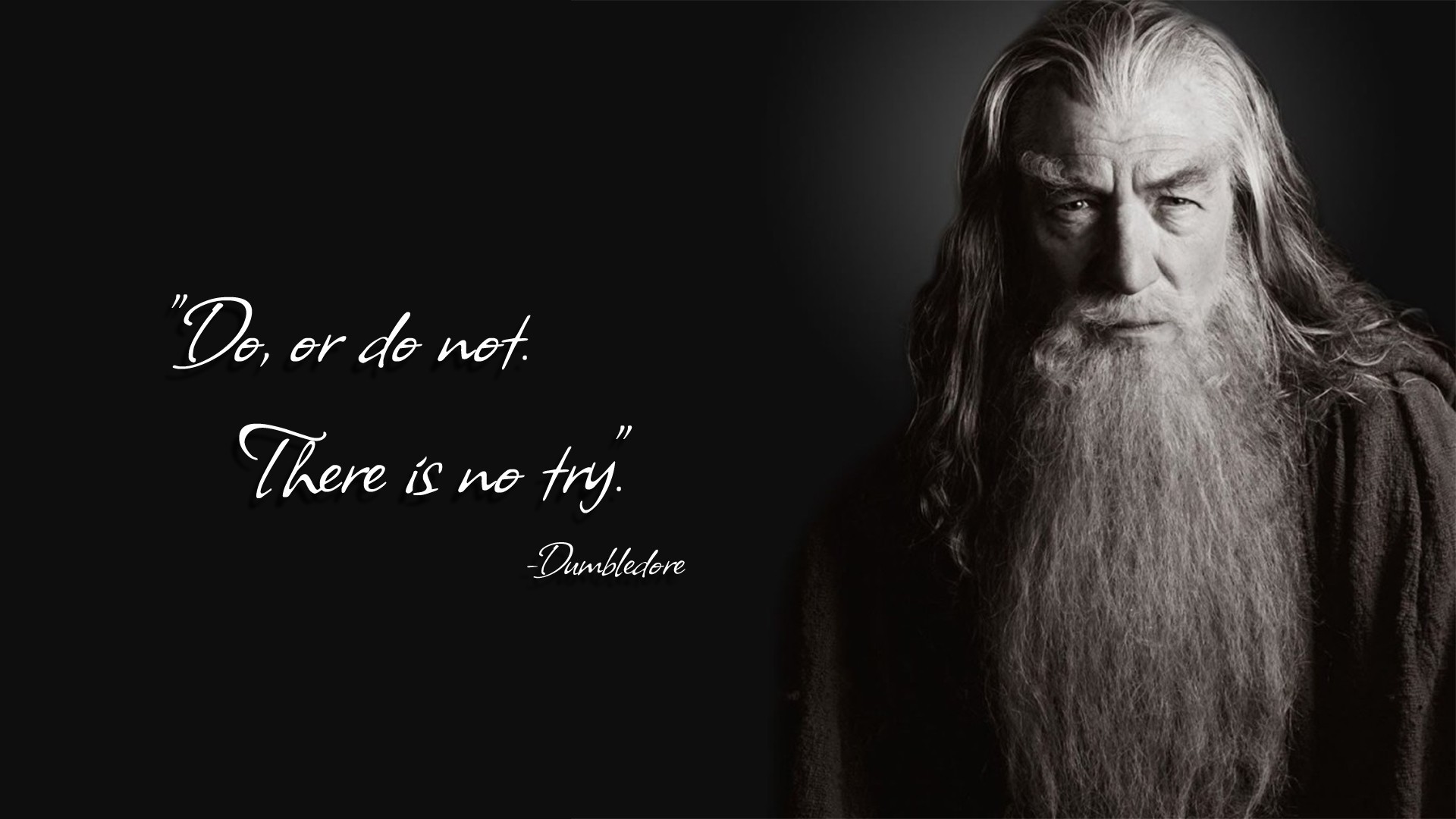 General 1920x1080 parody Harry Potter humor Gandalf quote Yoda Ian McKellen Albus Dumbledore crossover