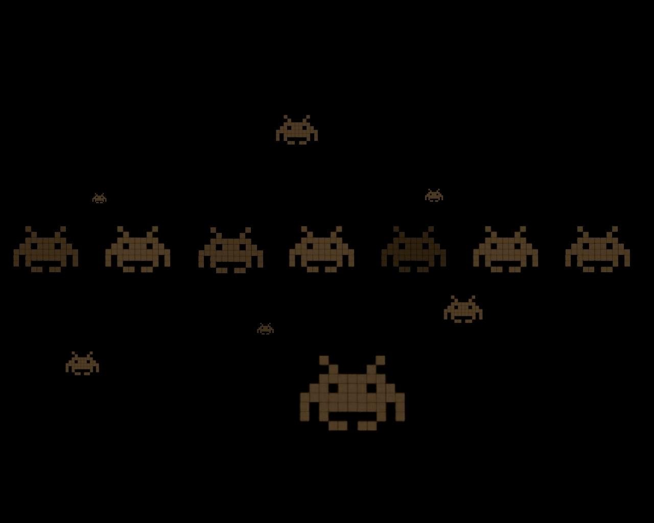 General 1280x1024 Space Invaders retro games video games minimalism simple background