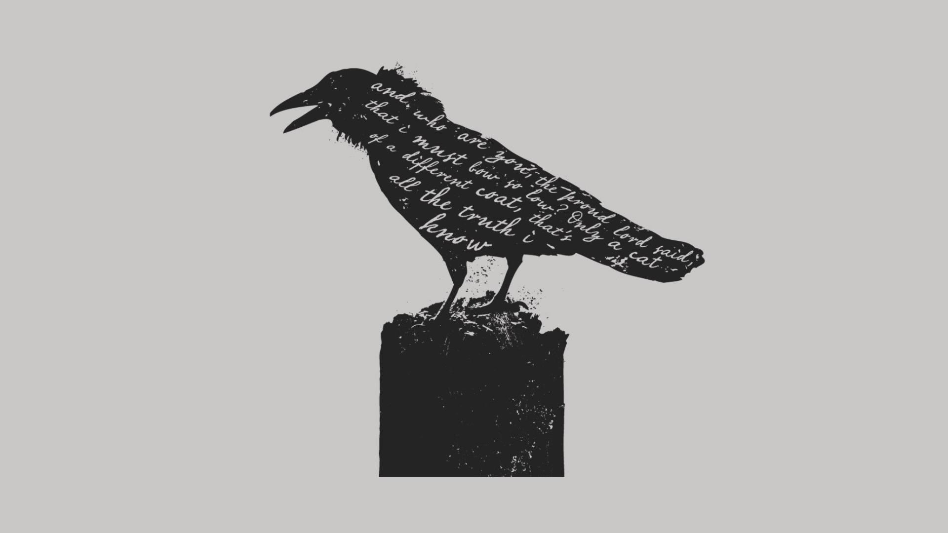 General 1920x1080 Nevermore raven monochrome Game of Thrones TV series