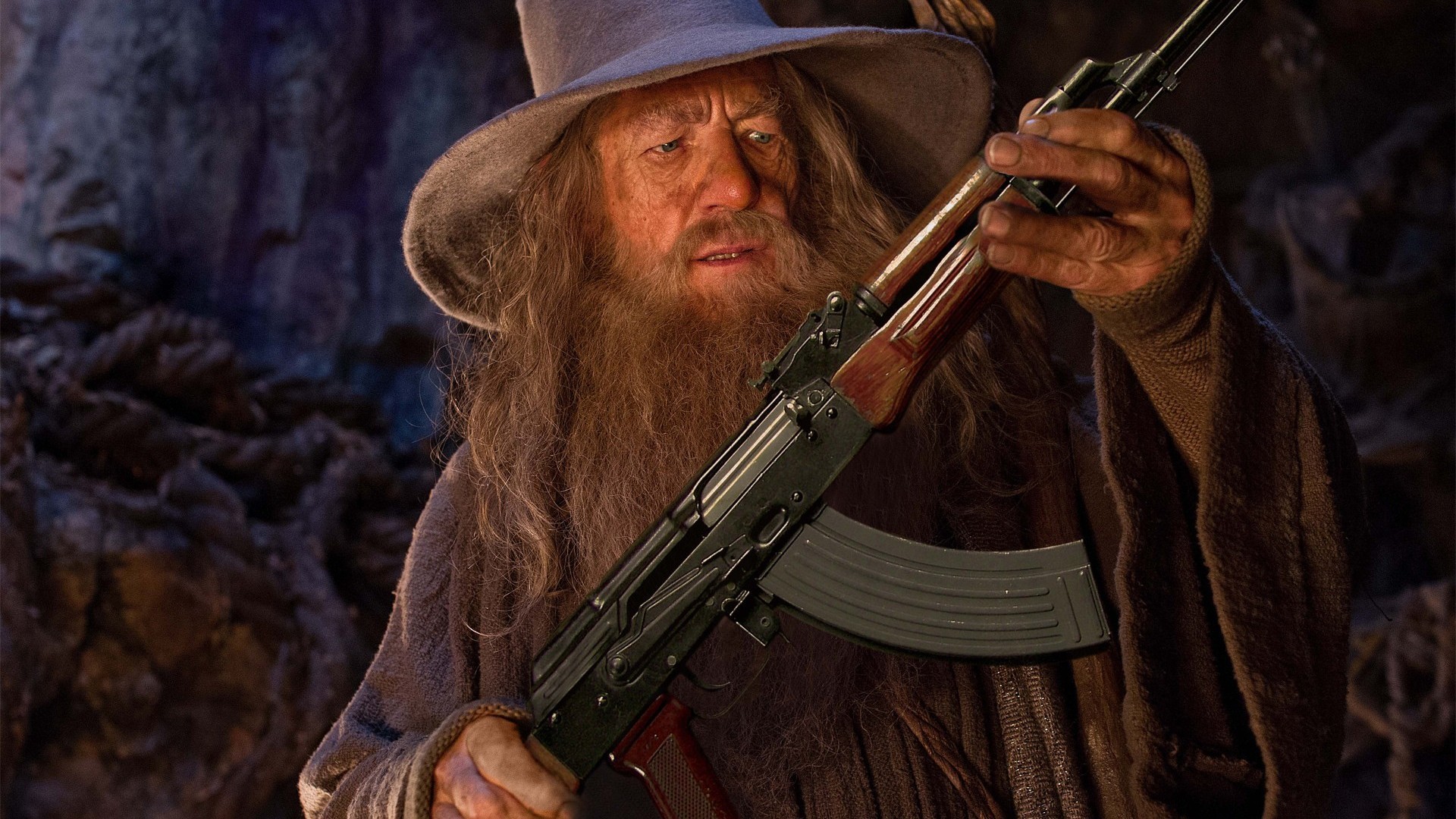 People 1920x1080 The Lord of the Rings Gandalf photo manipulation humor AKM men