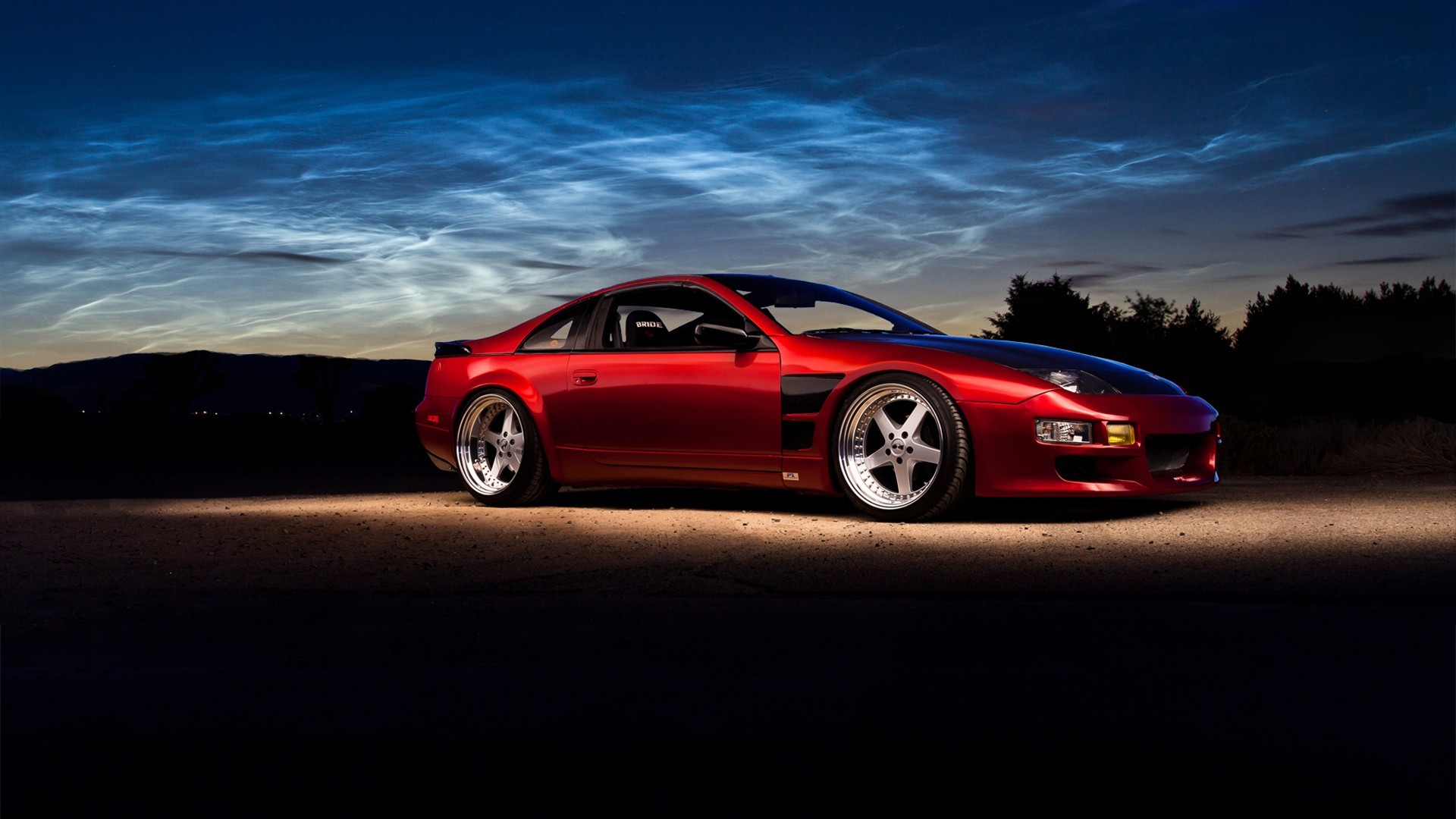 General 1920x1080 car Nissan 300ZX red red cars night Nissan Fairlady Z Nissan vehicle Japanese cars