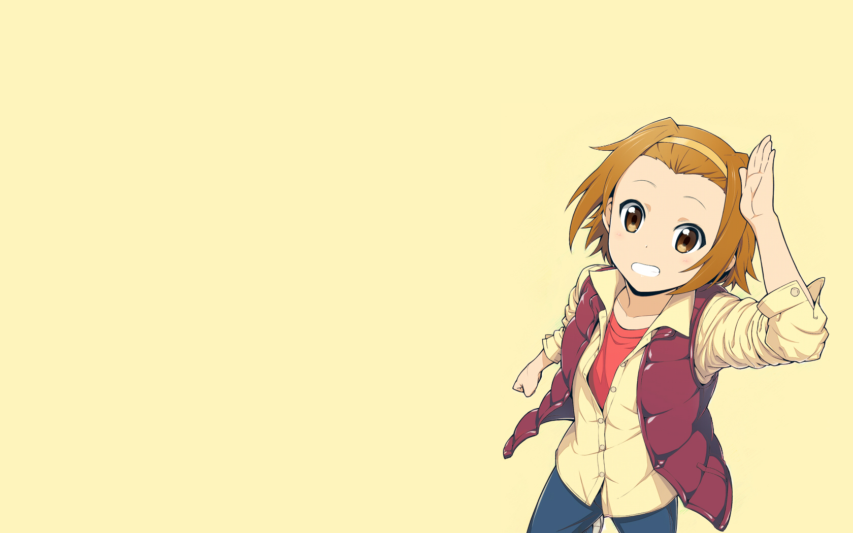 Anime 1680x1050 Tainaka Ritsu K-ON! simple background anime girls anime