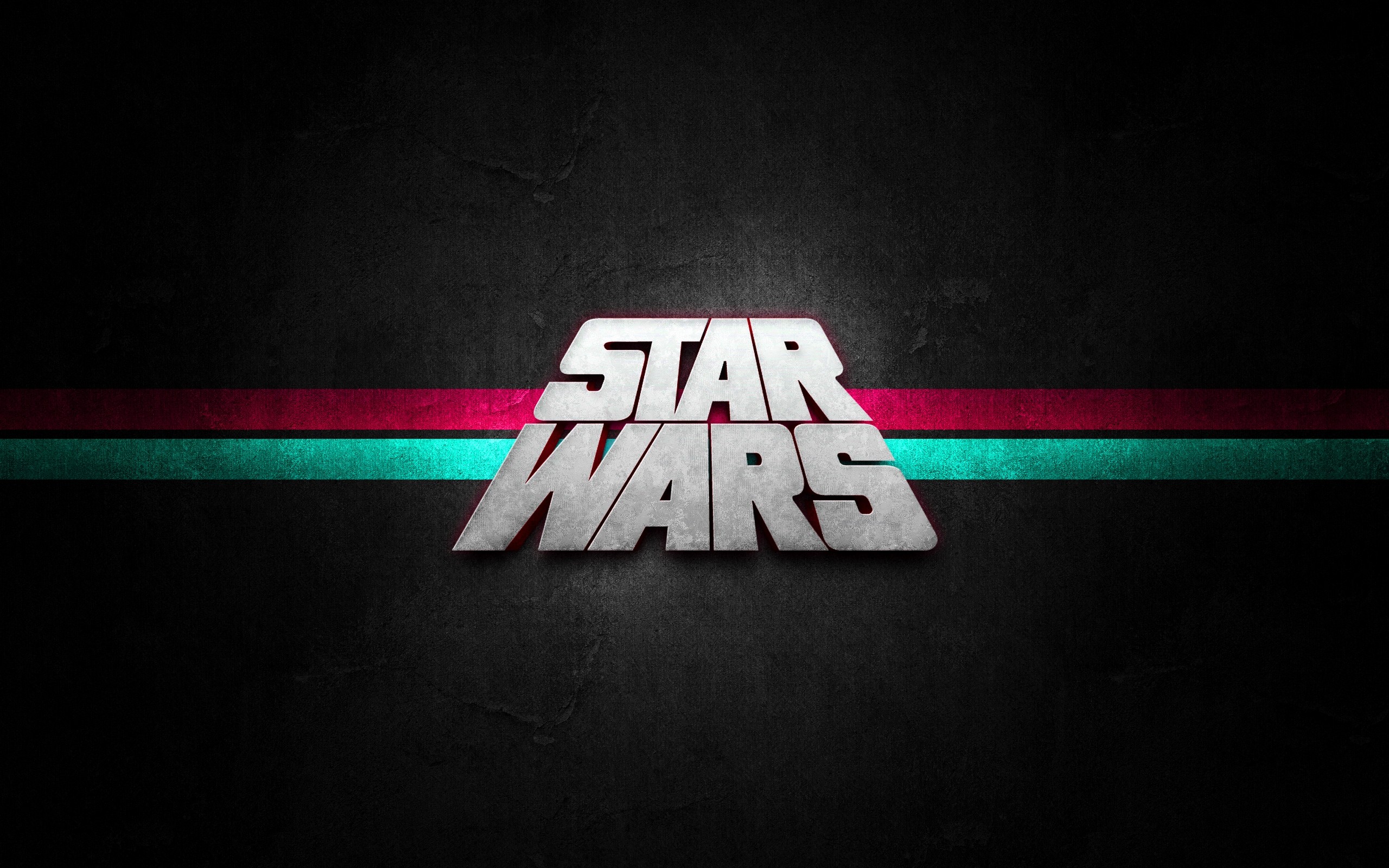 General 2560x1600 Star Wars minimalism logo science fiction lines red cyan black background simple background movies