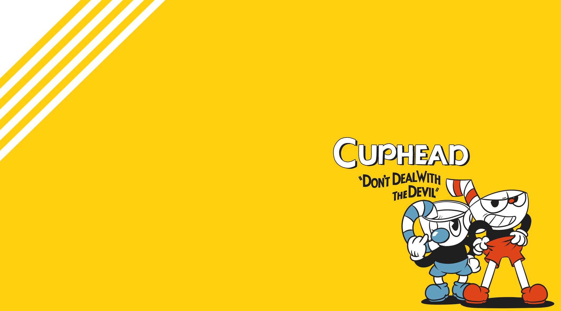 General 2126x1181 Cuphead Cuphead (Video Game) video game characters yellow background yellow Mugman video games