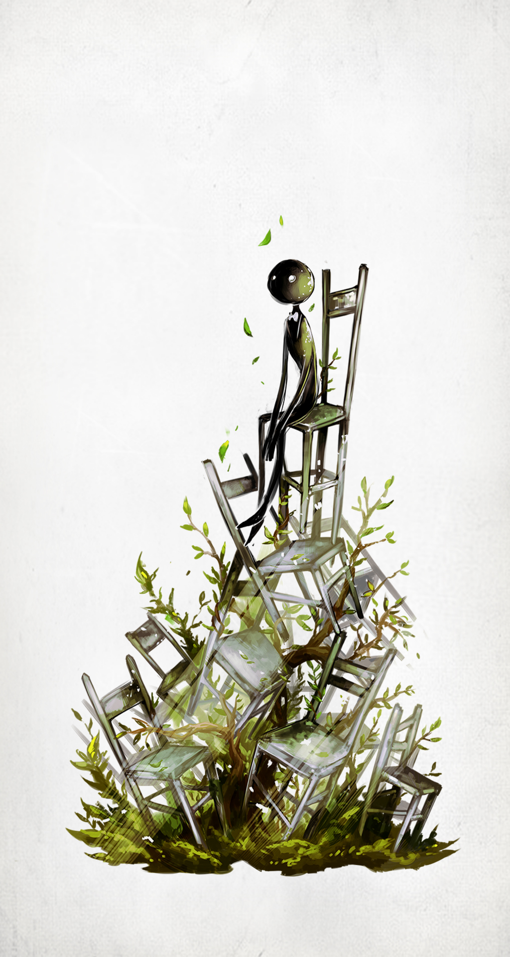 Anime 1024x1920 Deemo Music game anime simple background chair white background