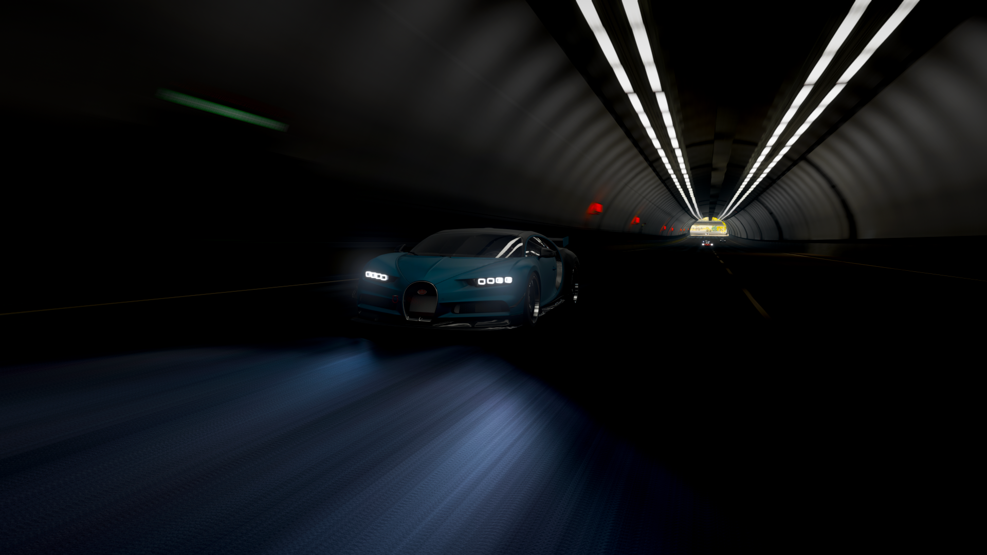 General 1920x1080 Forza Horizon 4 video games Bugatti Bugatti Chiron car tunnel driving