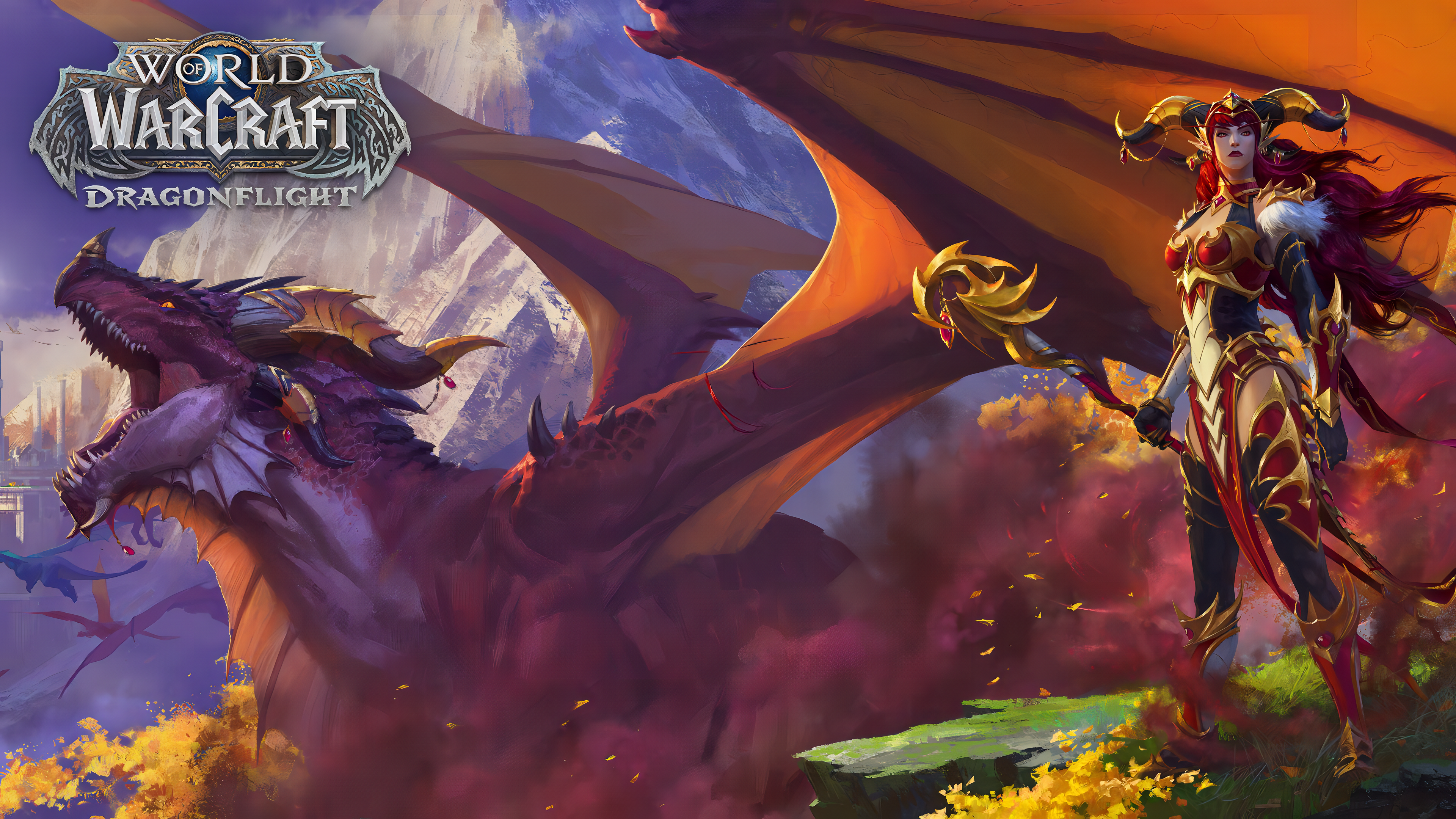 General 3840x2160 World of Warcraft Alextraza Dragonflight artwork fantasy art