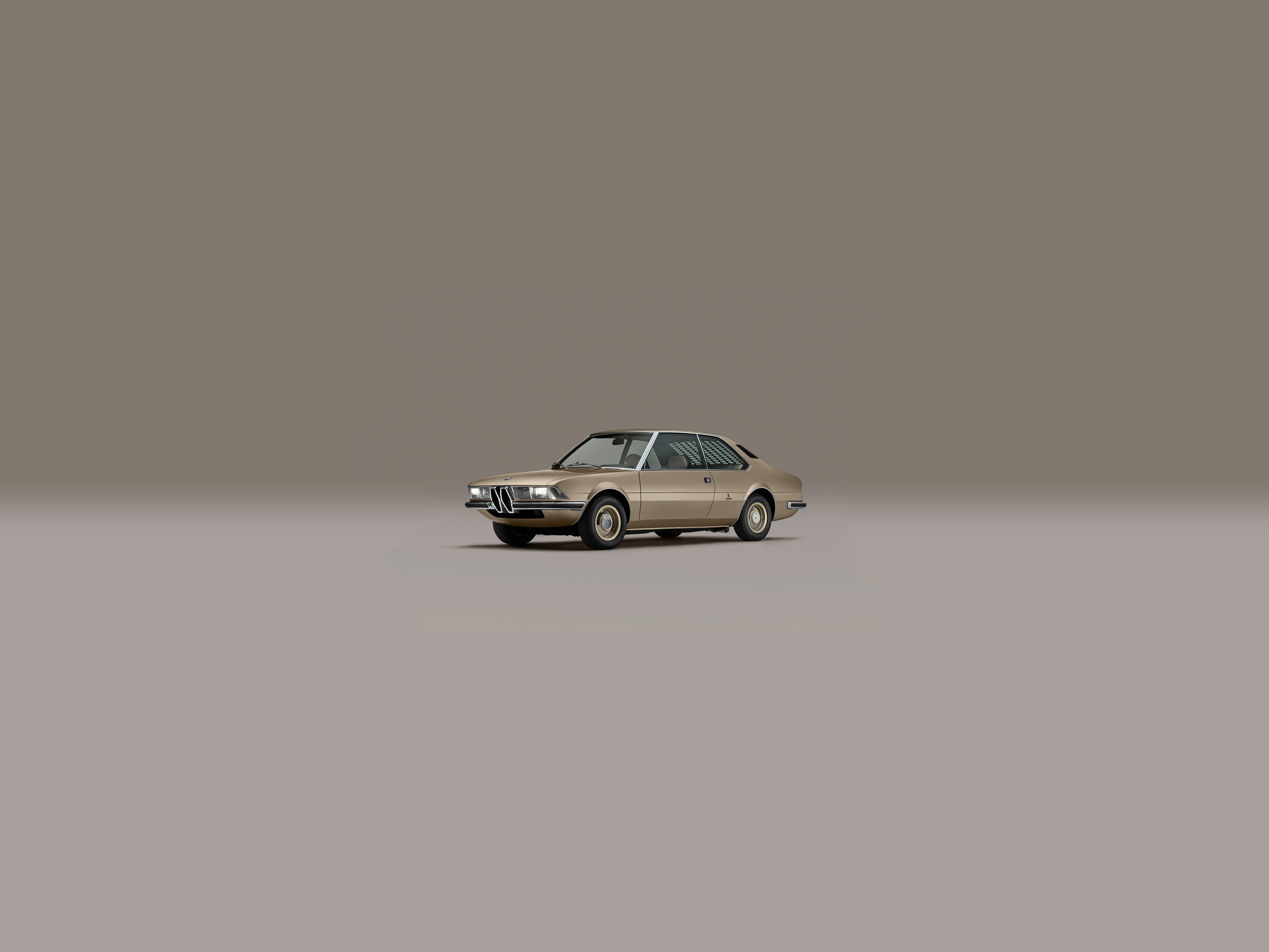 General 5786x4340 car old car BMW gray background minimalism digital art simple background