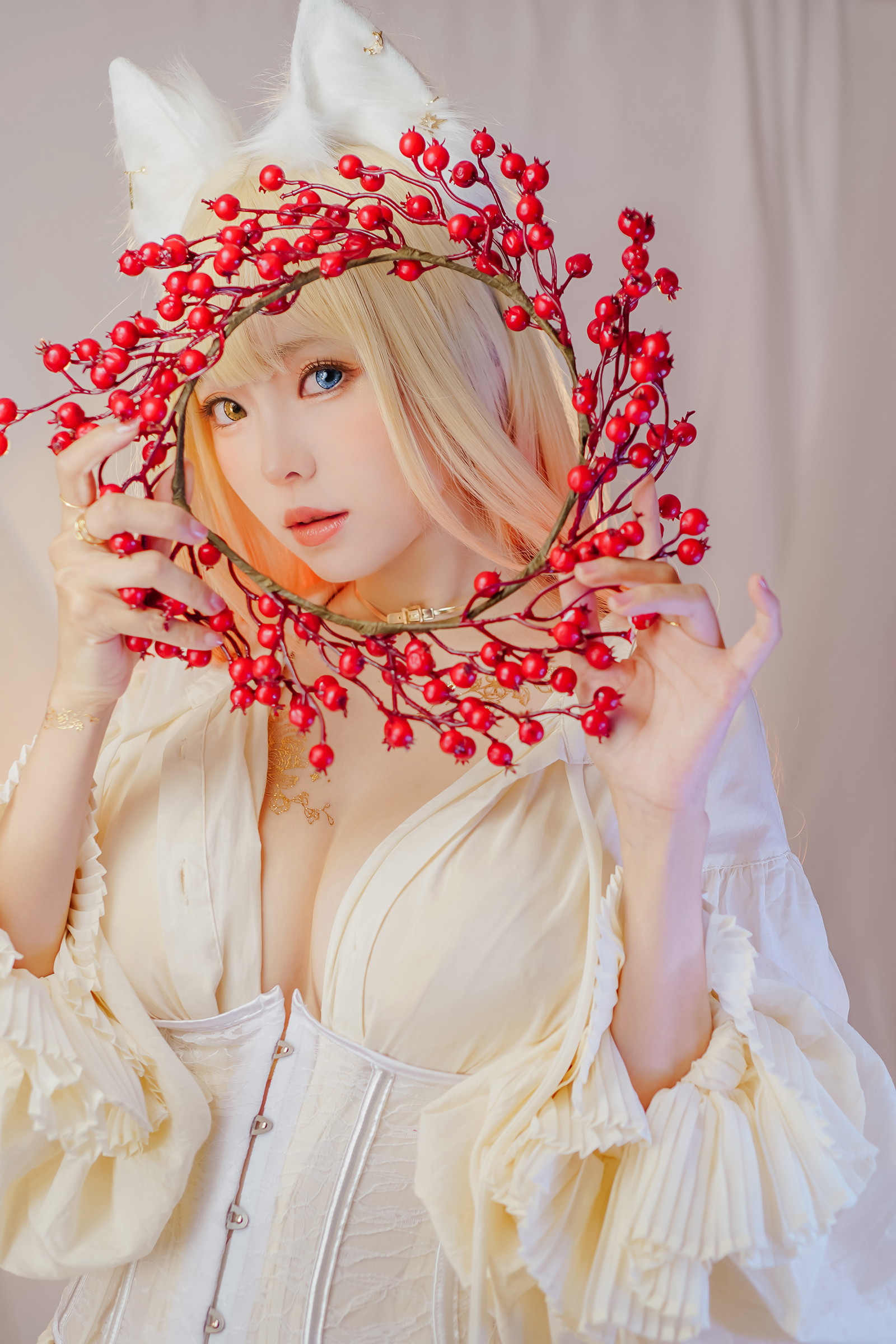People 1600x2400 Ely cosplay white women model studio Asian two eye colors