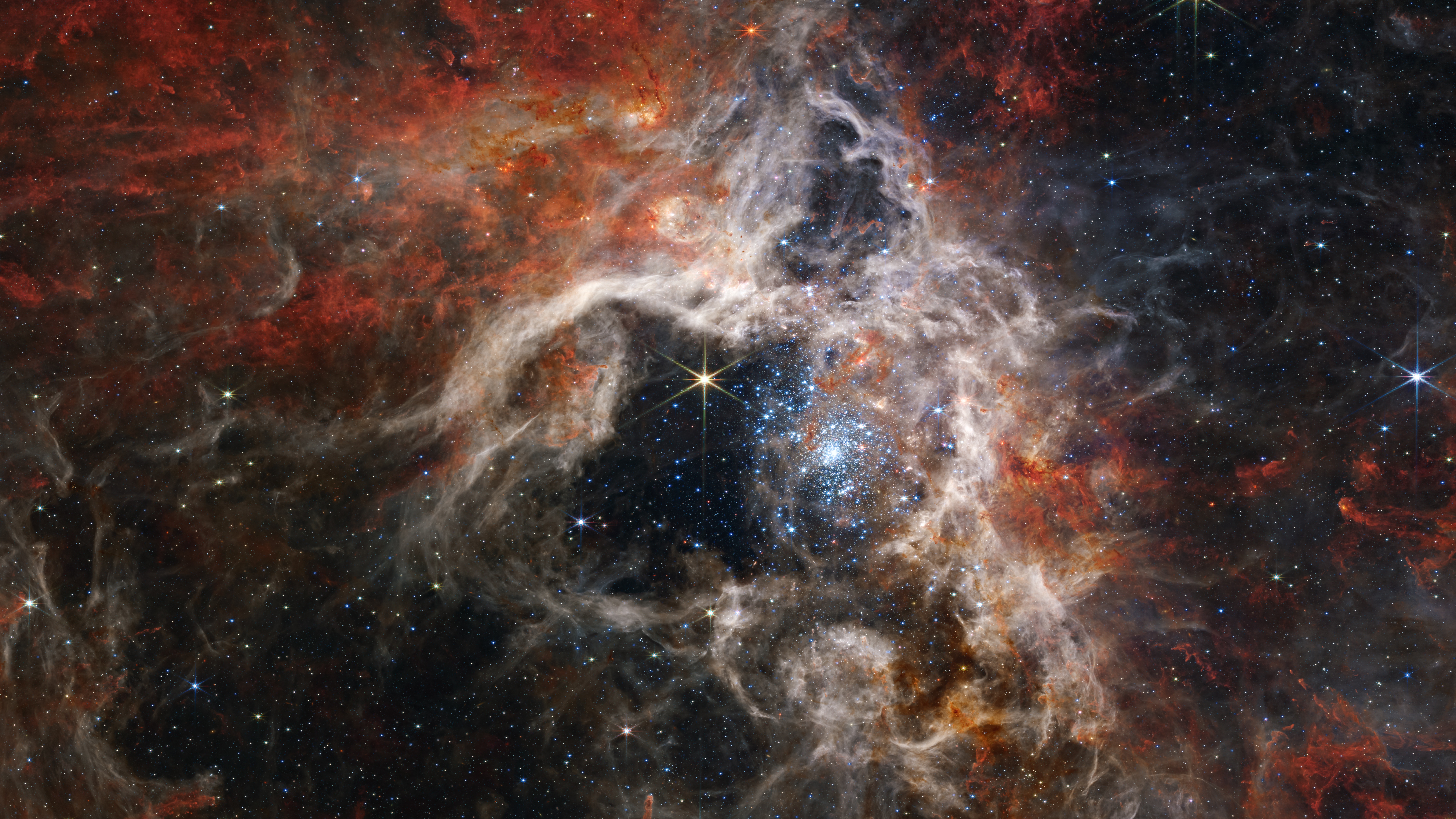 General 7680x4320 James Webb Space Telescope Tarantula Nebula space telescope astronomy NASA USA stars