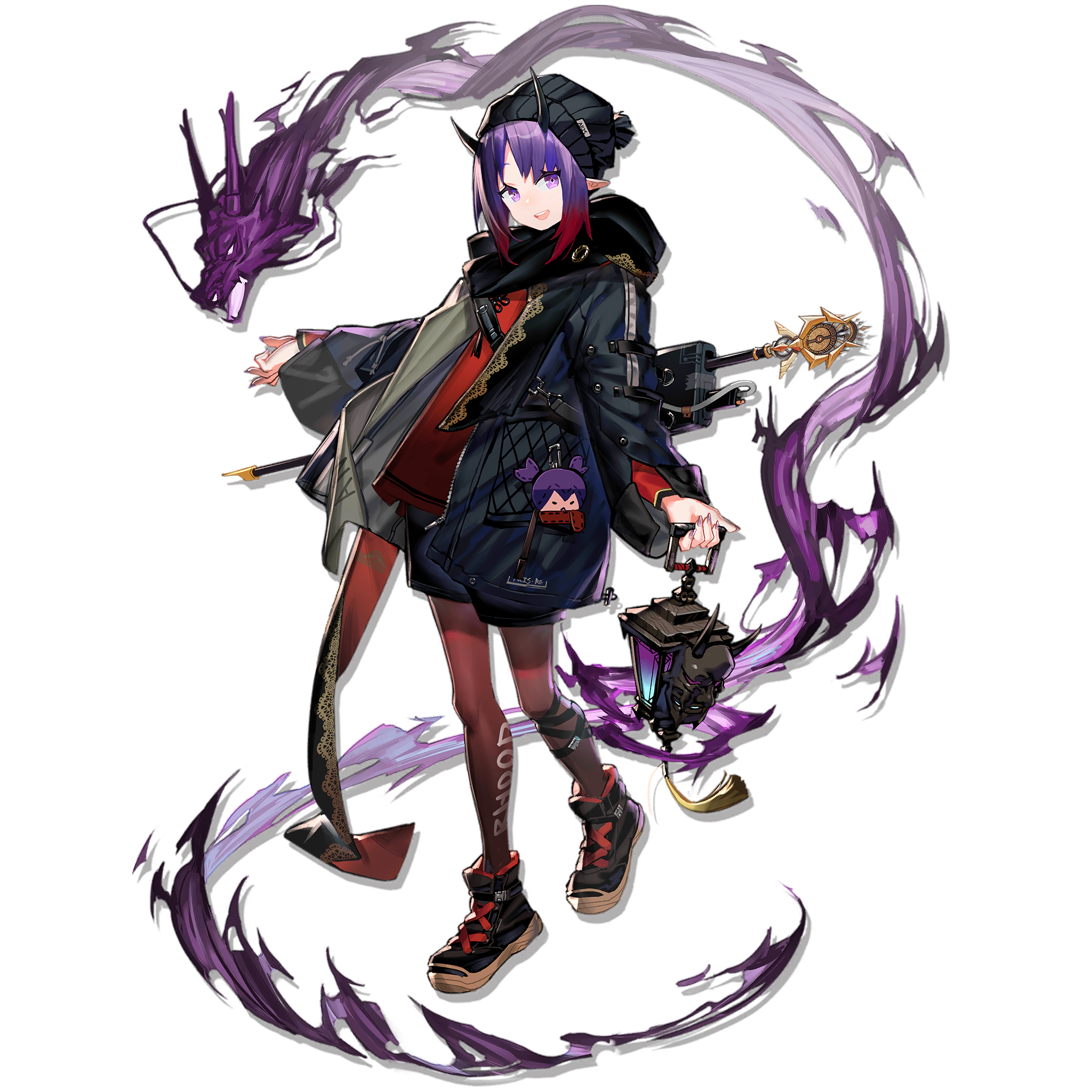 Anime 2048x2048 Arknights anime anime girls purple hair black background