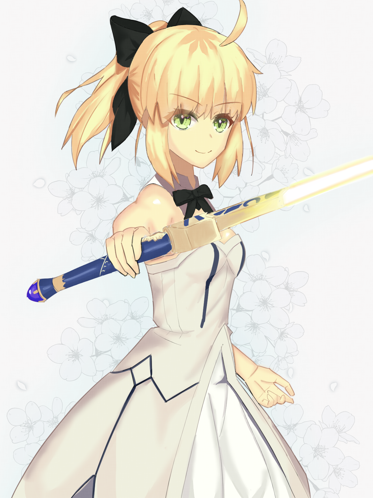 Anime 1200x1600 anime anime girls Fate series Fate/Unlimited Codes  Fate/Grand Order Artoria Pendragon Saber Lily ponytail blonde artwork digital art fan art sword women with swords