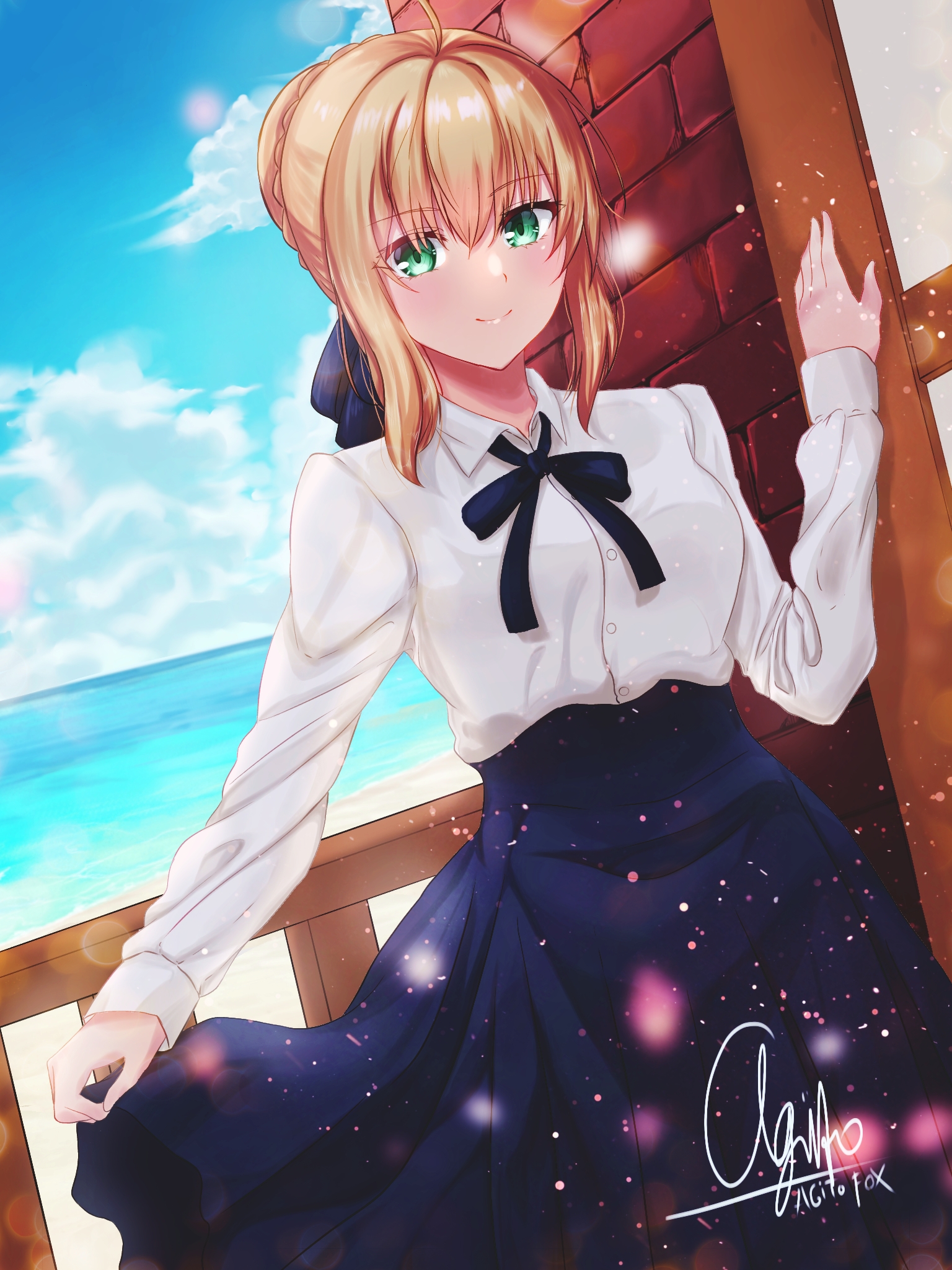 long hair, blonde, solo, anime, anime girls, Fate series, Fate/Stay ...
