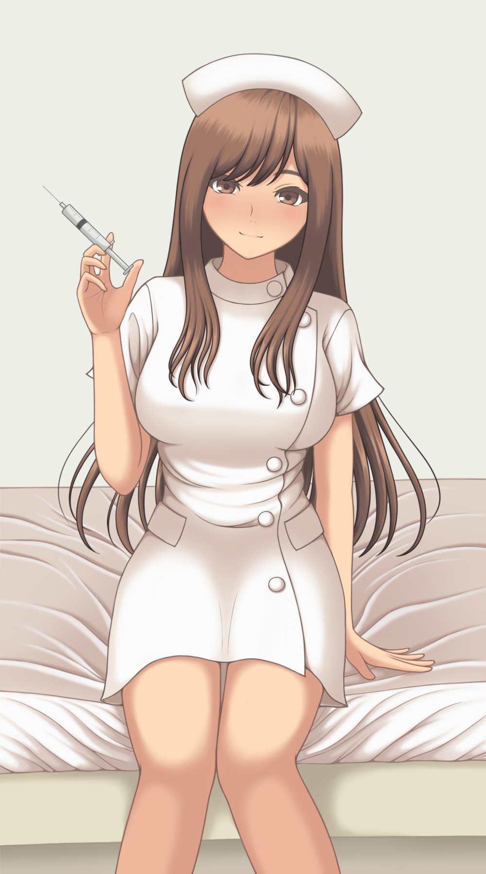 Anime 1000x1798 anime anime girls original characters nurse outfit artwork digital art fan art needles