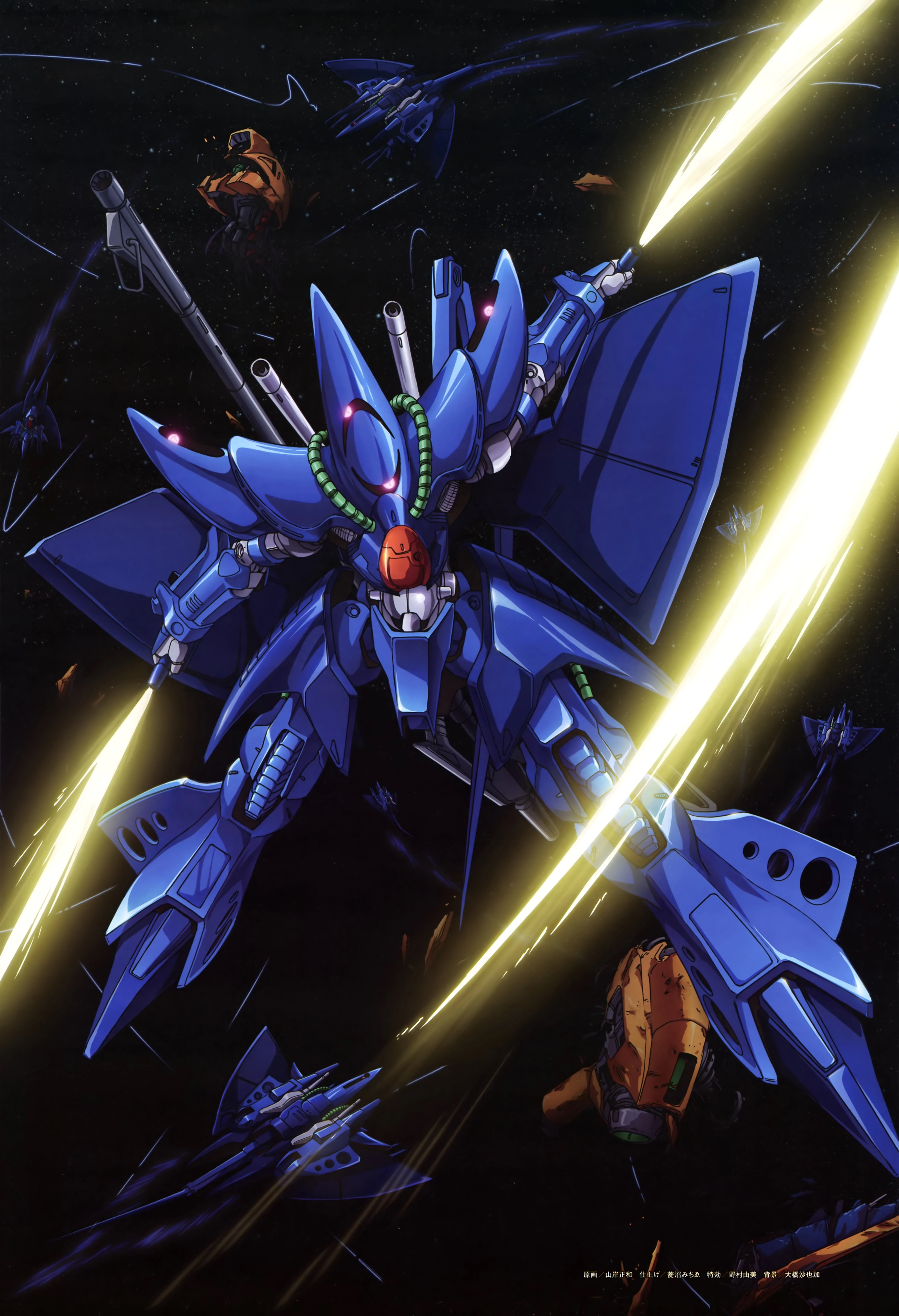Anime 4095x5996 Hambrabi anime mechs Super Robot Taisen Mobile Suit Zeta Gundam Mobile Suit artwork digital art
