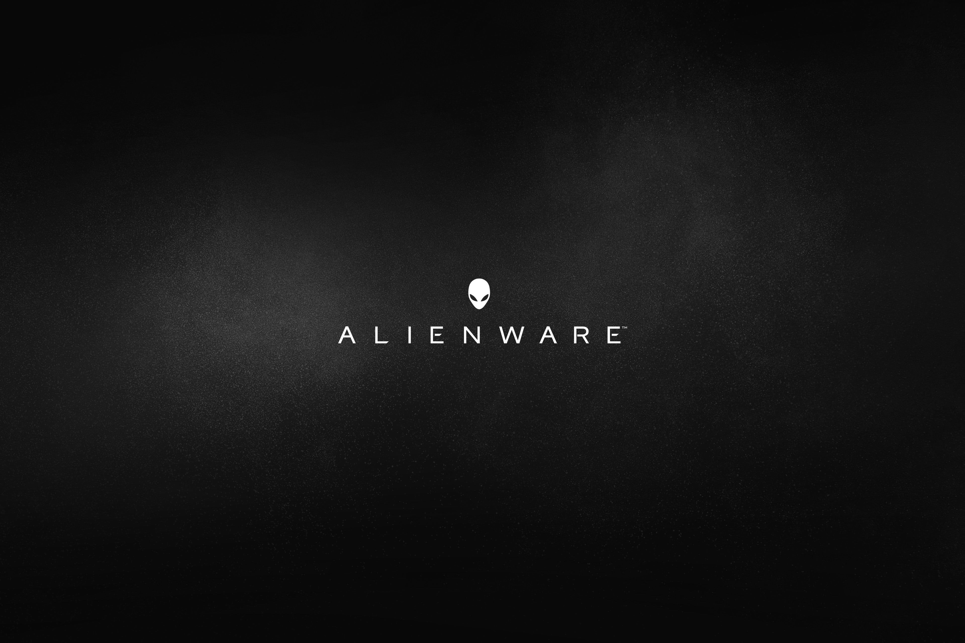 General 3840x2560 Alienware Dell simple background minimalism dark background logo brand