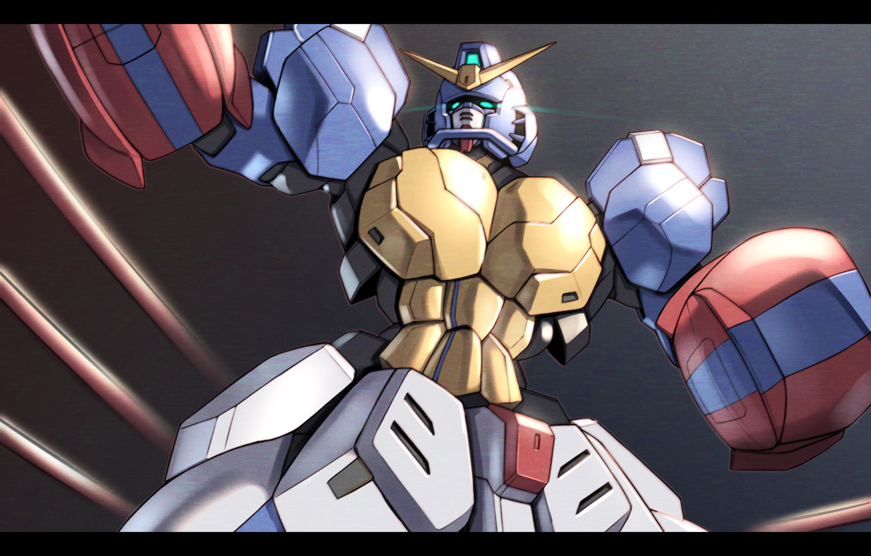 Anime 3700x2360 Gundam Maxter anime mechs Super Robot Taisen Mobile Fighter G Gundam Gundam artwork digital art fan art