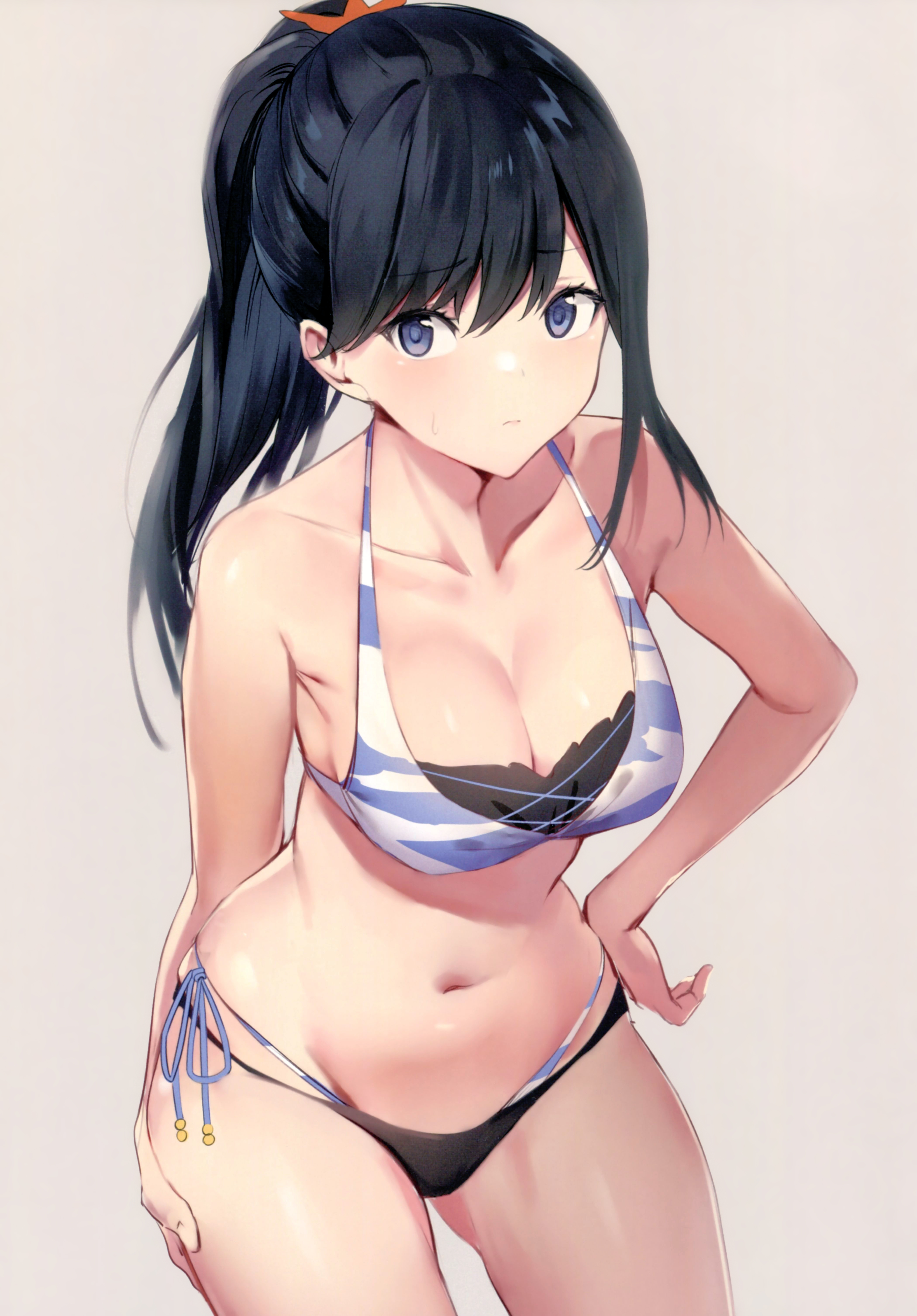 Anime 4200x6025 Takarada Rikka SSSS.GRIDMAN boobs thighs anime girls bikini anime ponytail dark hair
