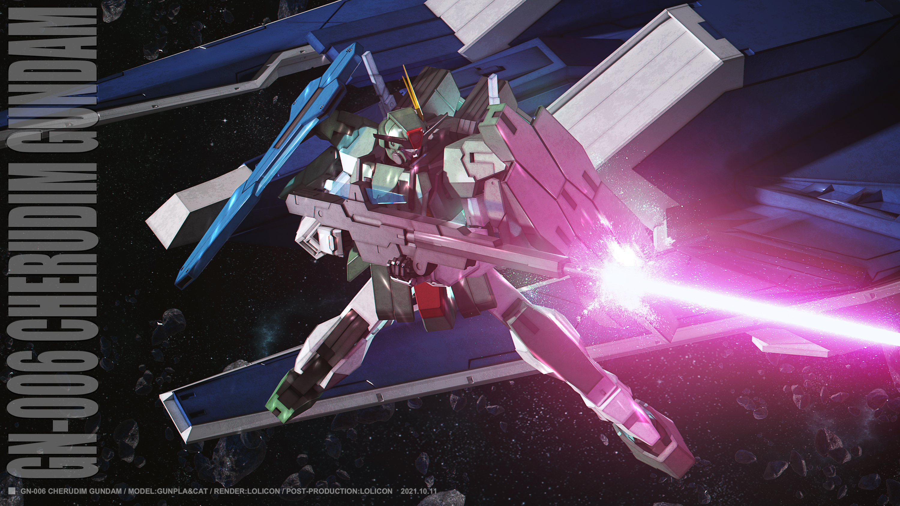 Anime 3000x1688 Cherudim Gundam anime mechs Gundam Mobile Suit Gundam 00 Super Robot Taisen artwork digital art fan art