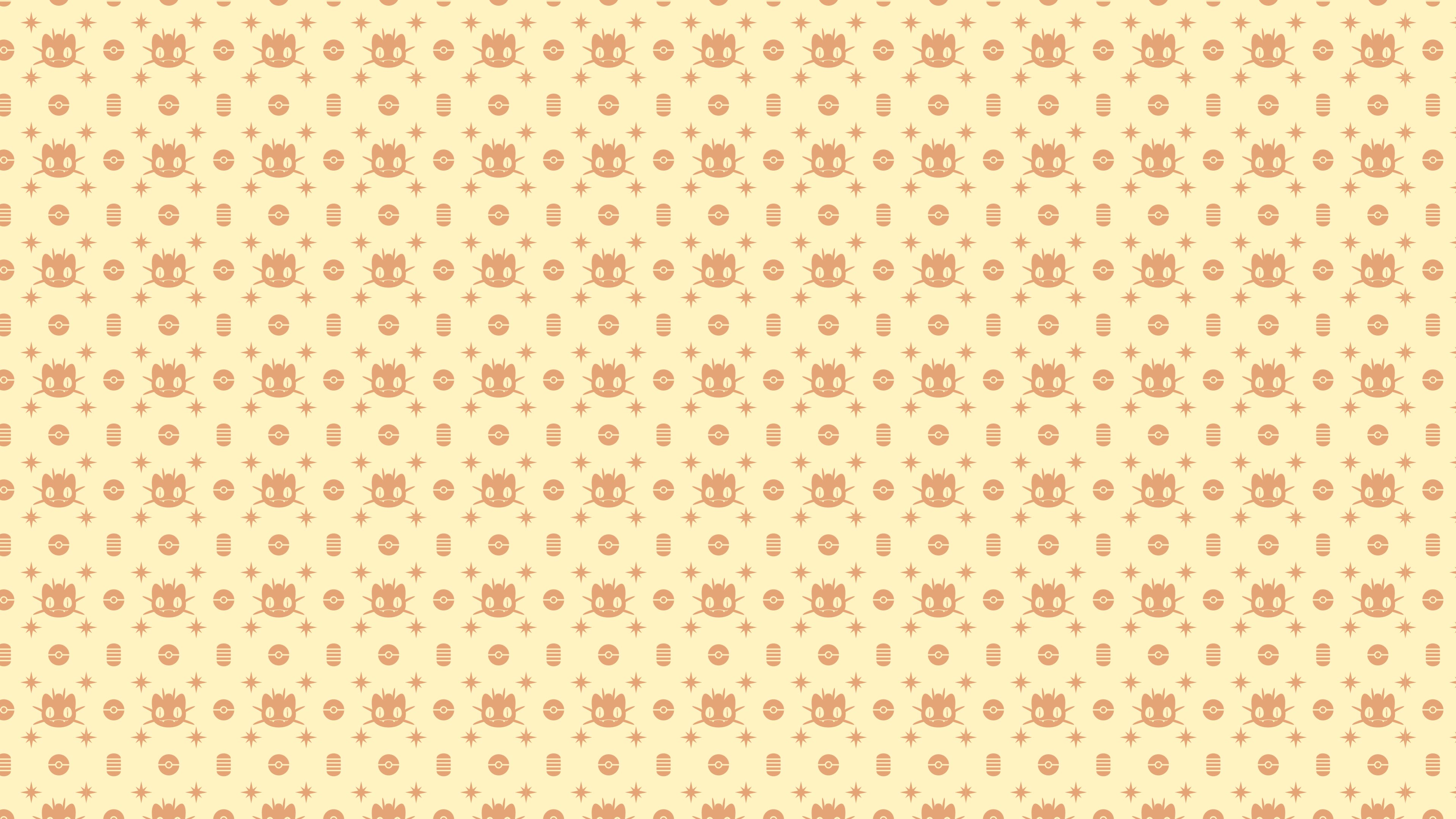General 3840x2160 Pokémon pattern abstract simple background Meowth