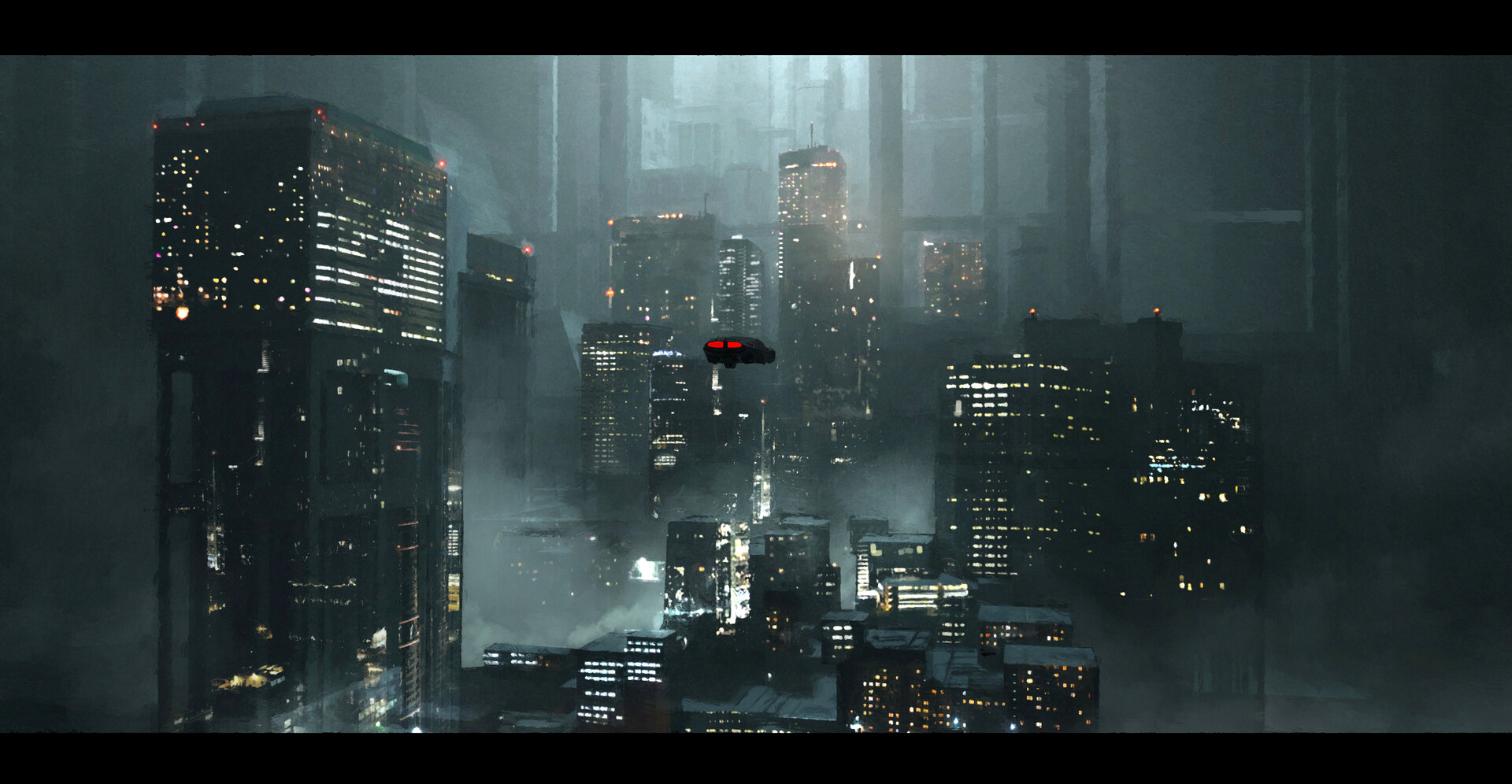 General 1920x996 Neo-noir Blade Runner Blade Runner 2049 cyberpunk city futuristic futurism flying car