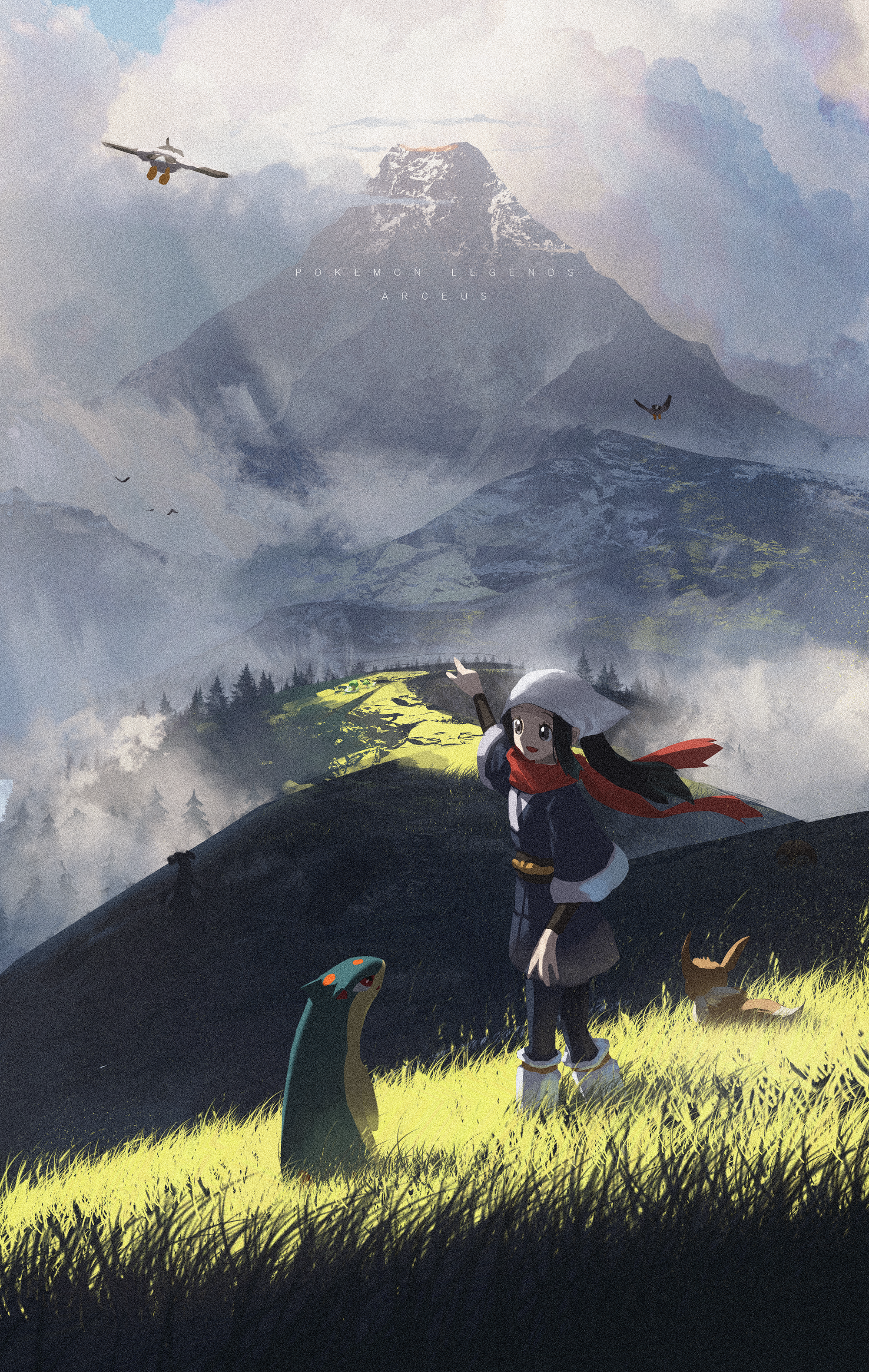 Anime 2000x3158 anime Pokémon mountains landscape Asteroid (artist)
