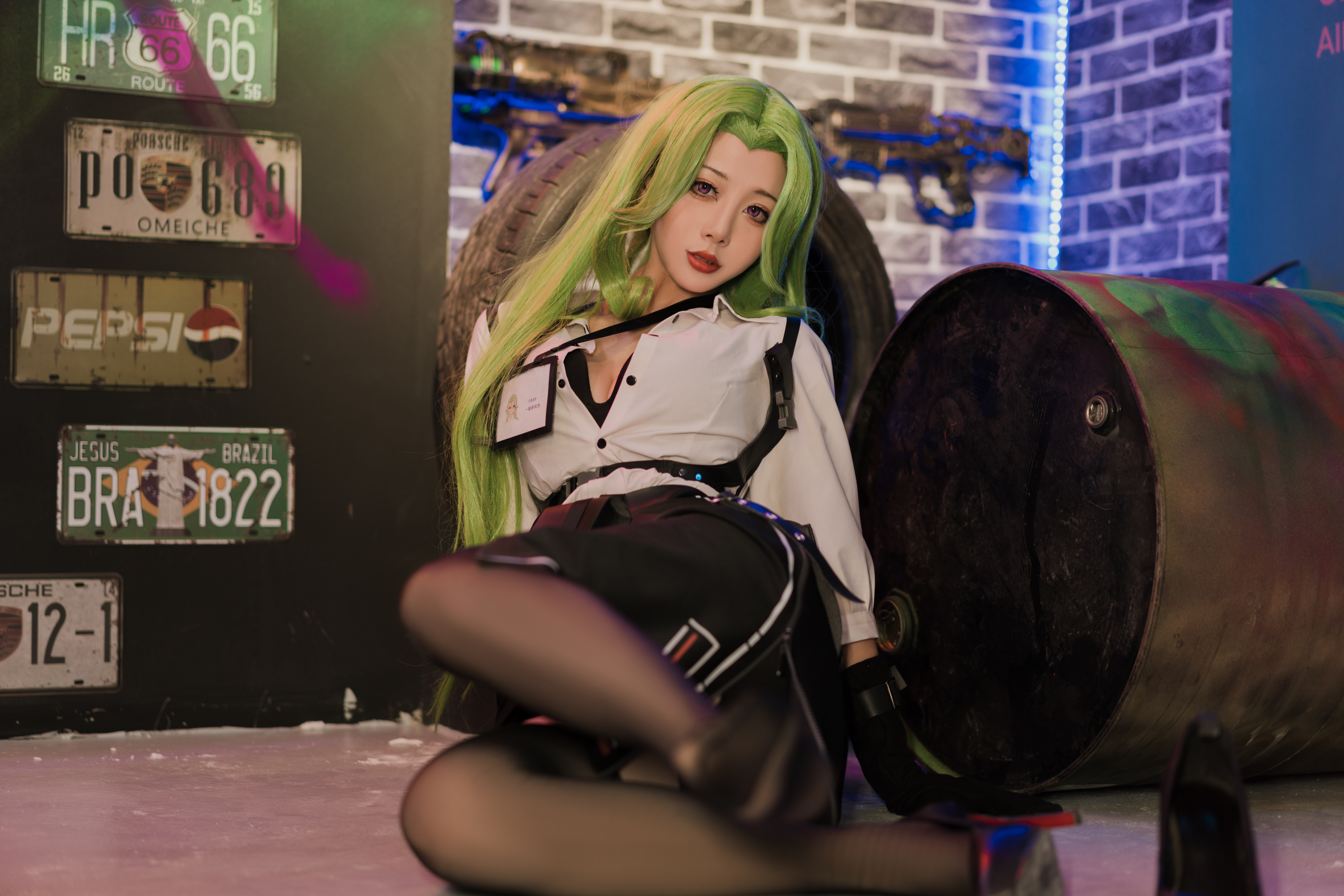 People 7952x5304 Mirror 2: Project X cosplay green hair Asian women