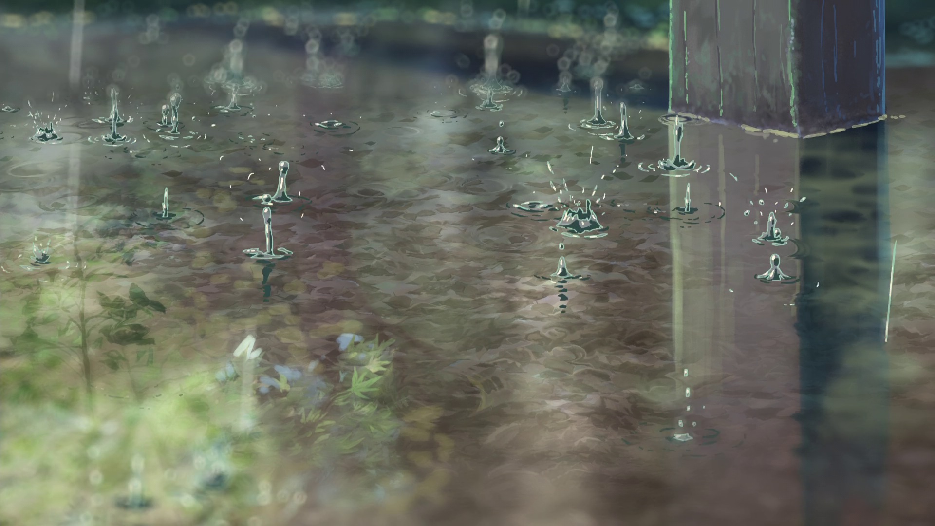General 1920x1080 anime rain The Garden of Words Makoto Shinkai 
