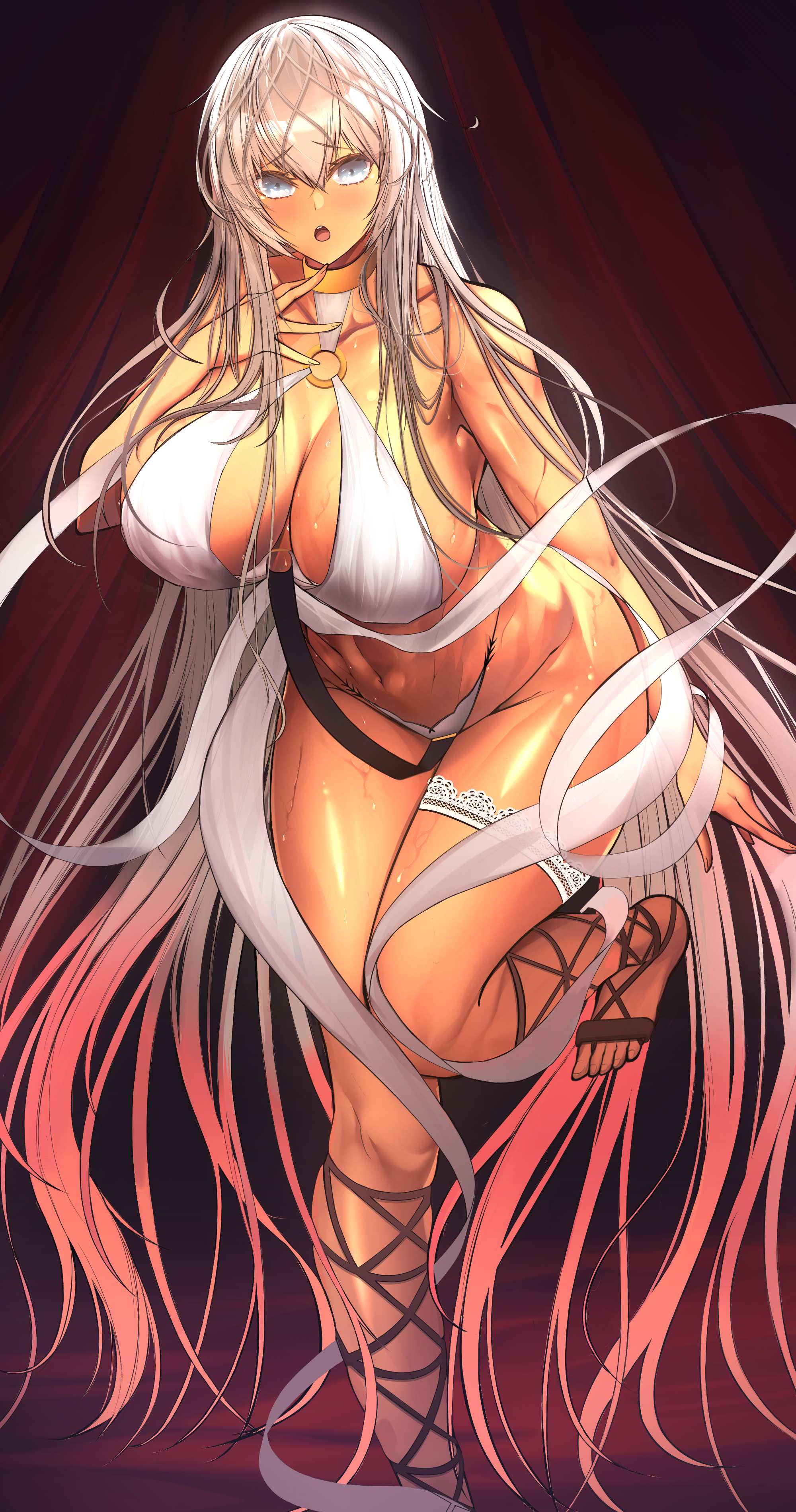 Anime 2000x3800 cleavage Fate series Zenobia (Fate/Grand Order) anime girls long hair big boobs