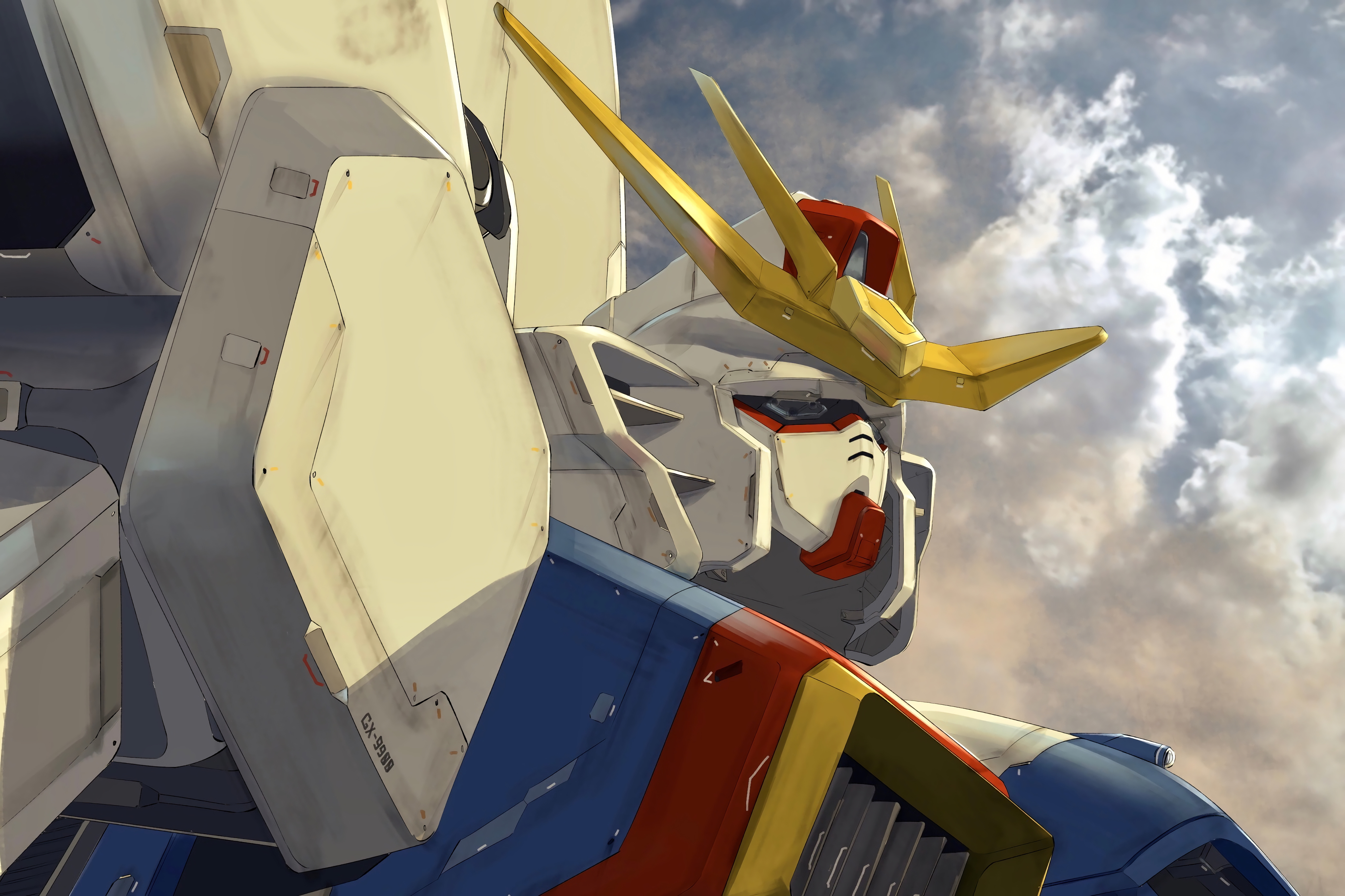 Anime 5326x3550 digital art Gundam robot Futurism mechs anime