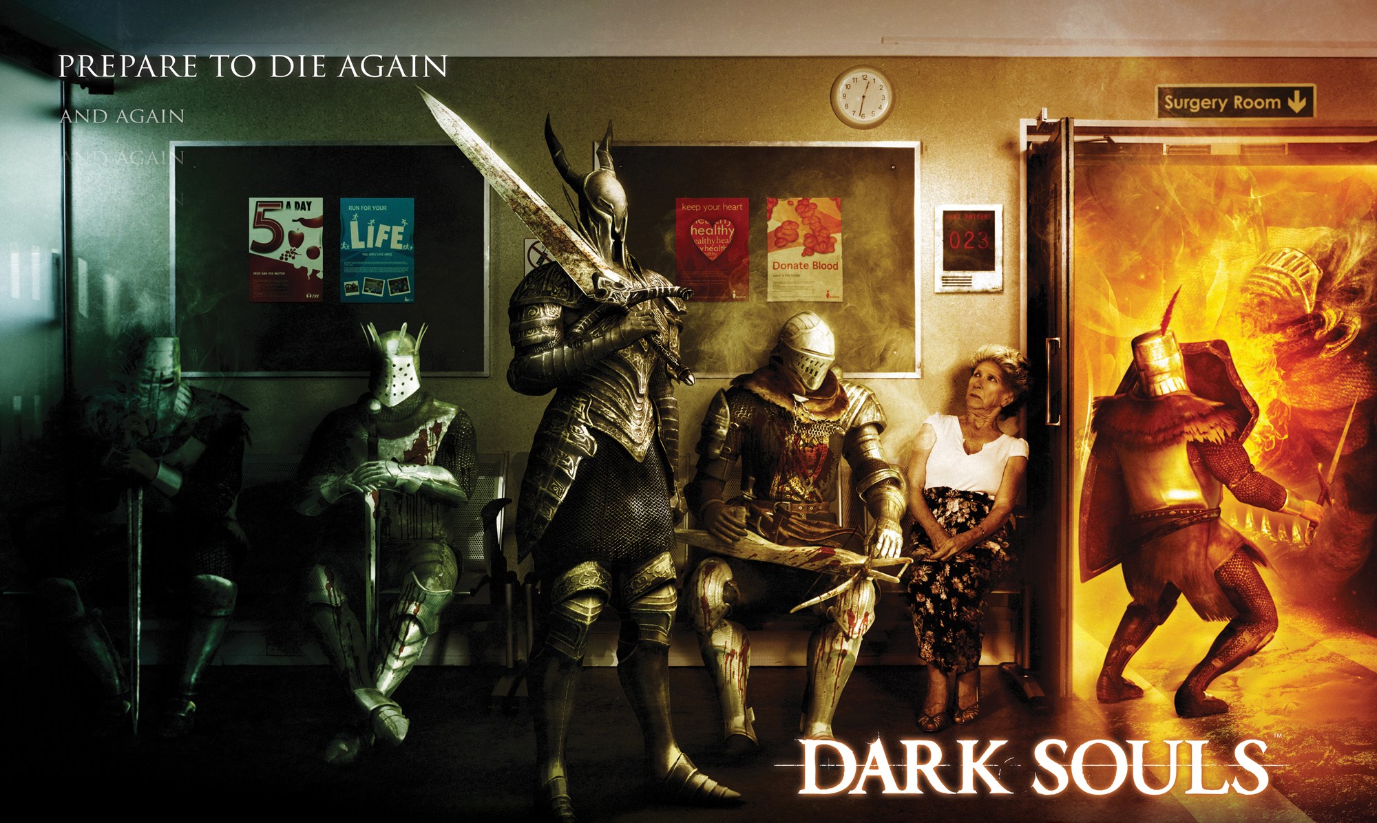 General 2000x1196 Dark Souls video games fire artwork Solaire of Astora 2011 (Year) video game art humor armor