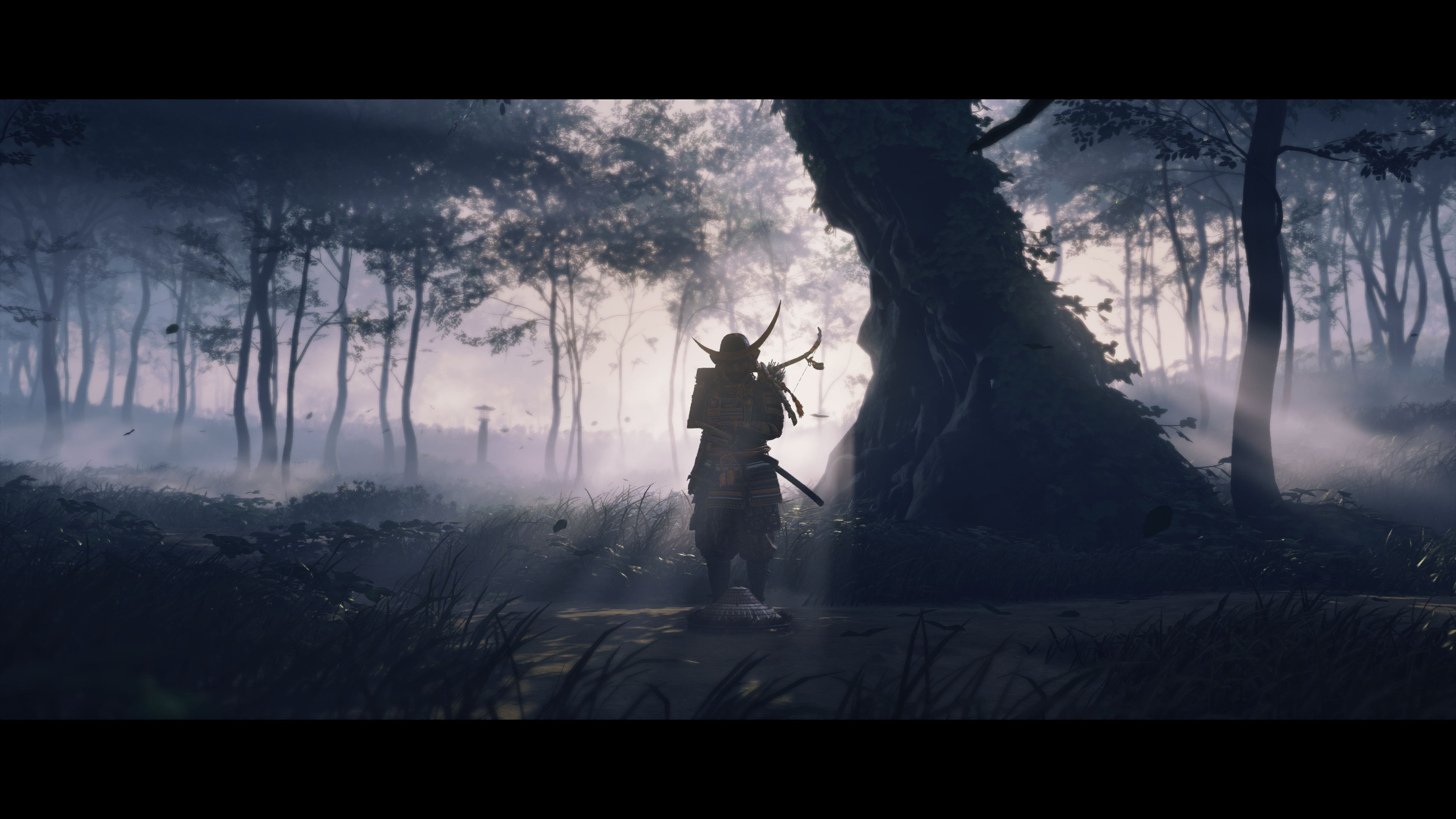 General 3840x2160 Ghost of Tsushima  samurai video game characters CGI trees video games armor forest sword