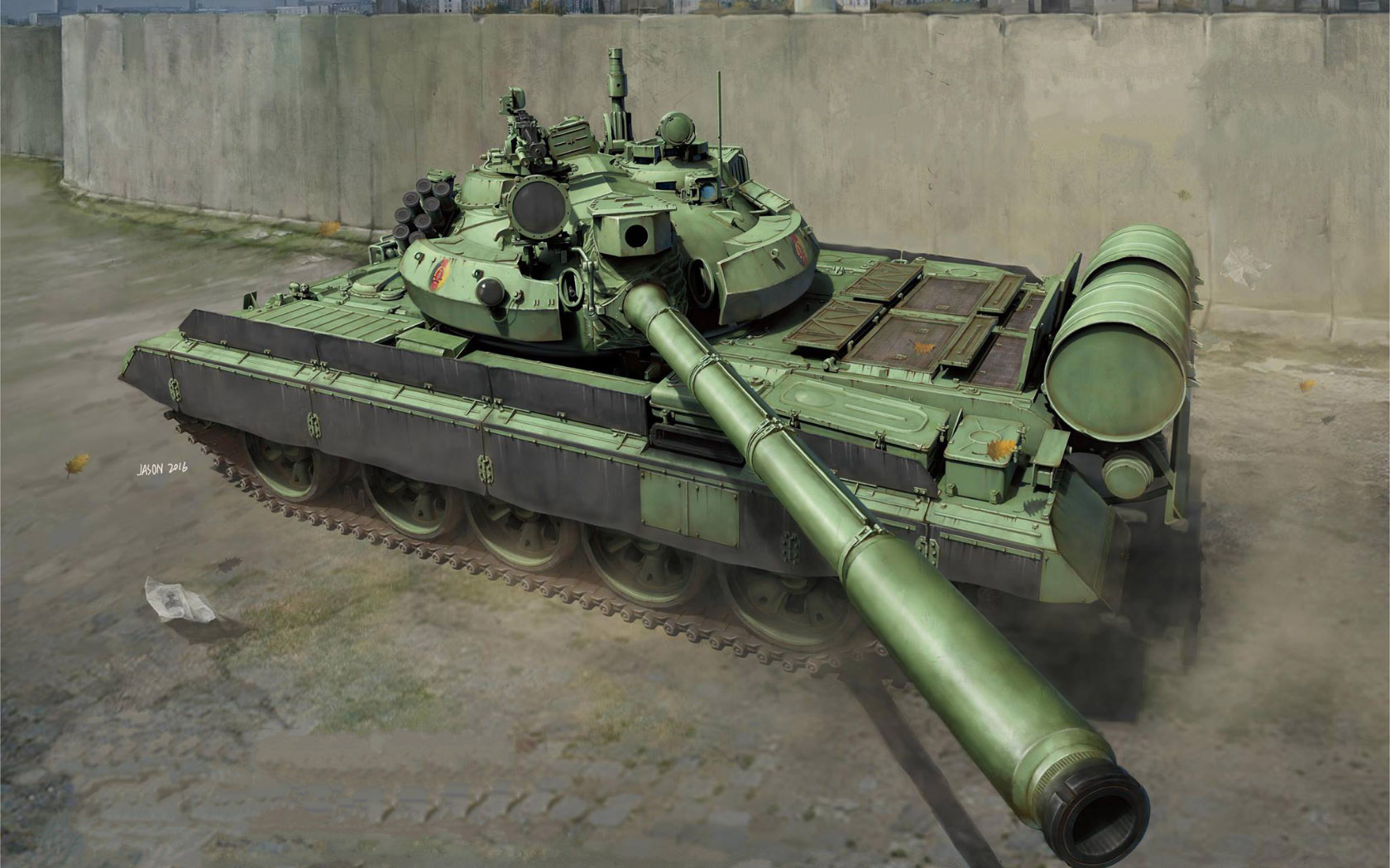 General 1680x1050 tank army military military vehicle artwork T-55 Russian/Soviet tanks