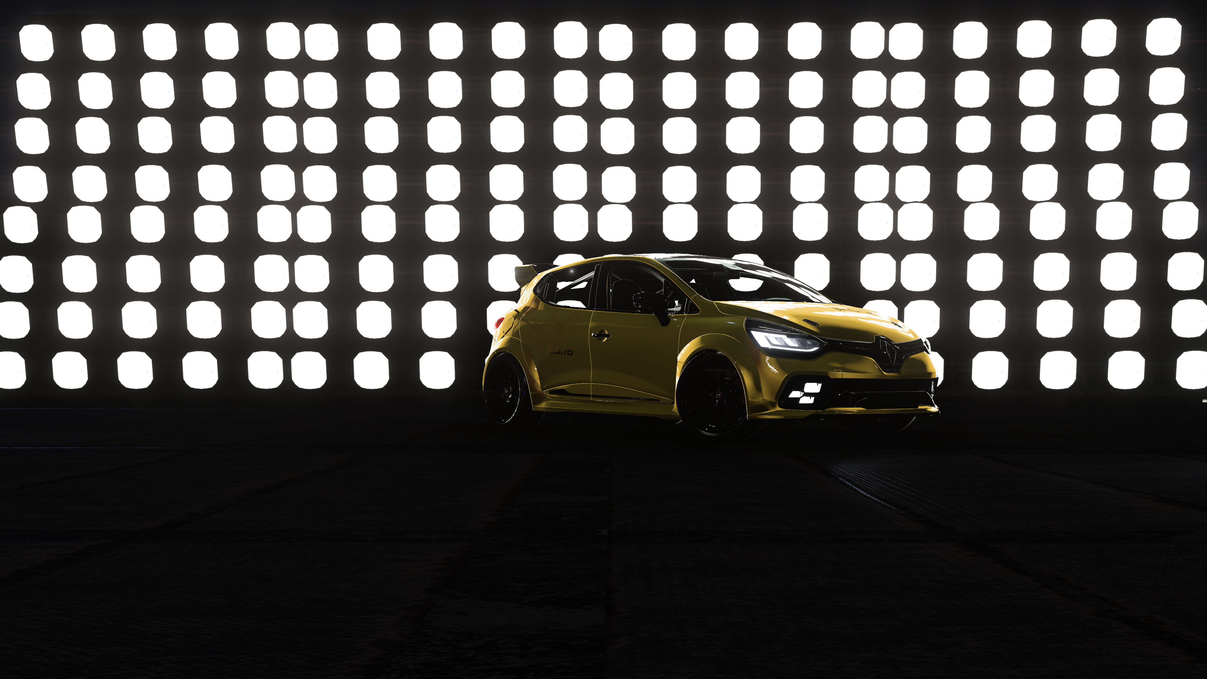 General 3840x2160 Forza Horizon 5 car sports car night Renault Renault Clio hot hatch video games headlights lights CGI French Cars PlaygroundGames