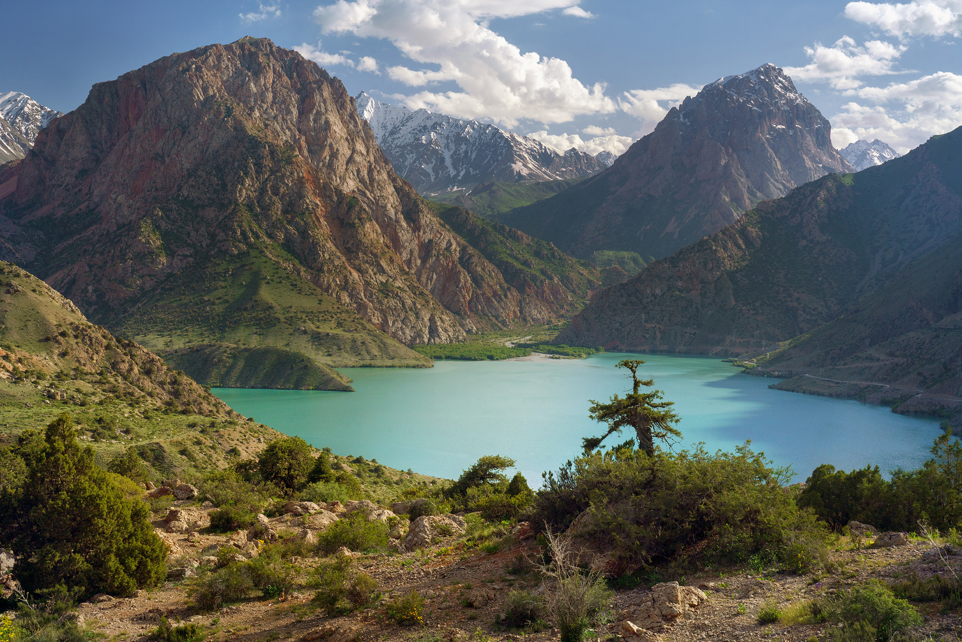 General 1920x1281 nature landscape river mountain top Iskanderkul Tajikistan