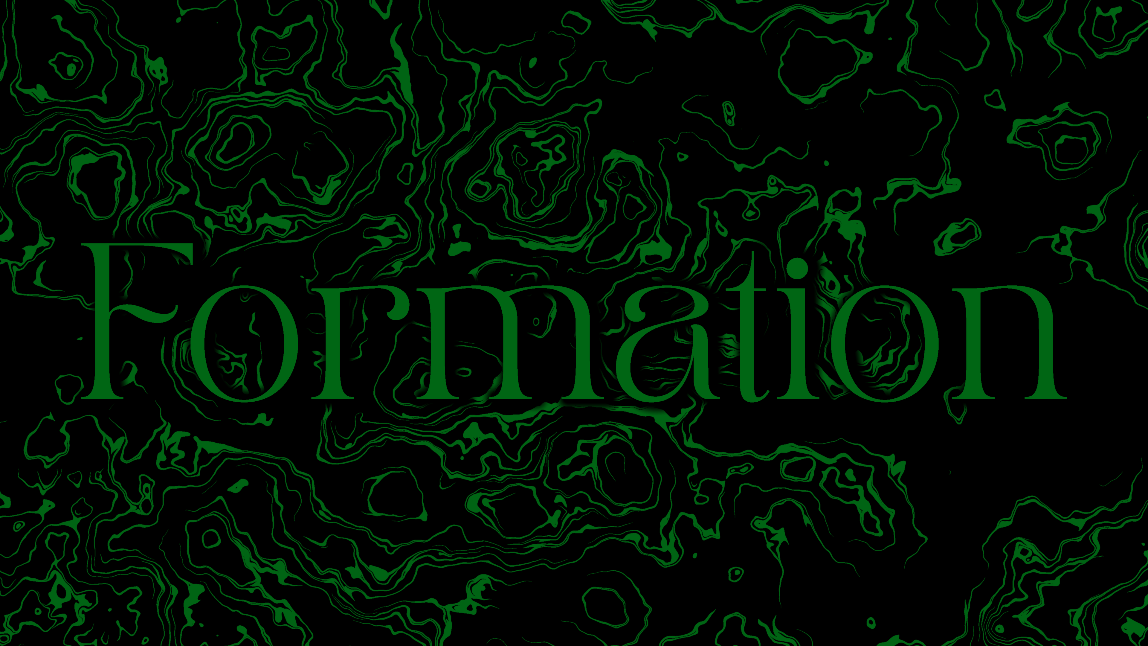 General 3840x2160 topography abstract text green