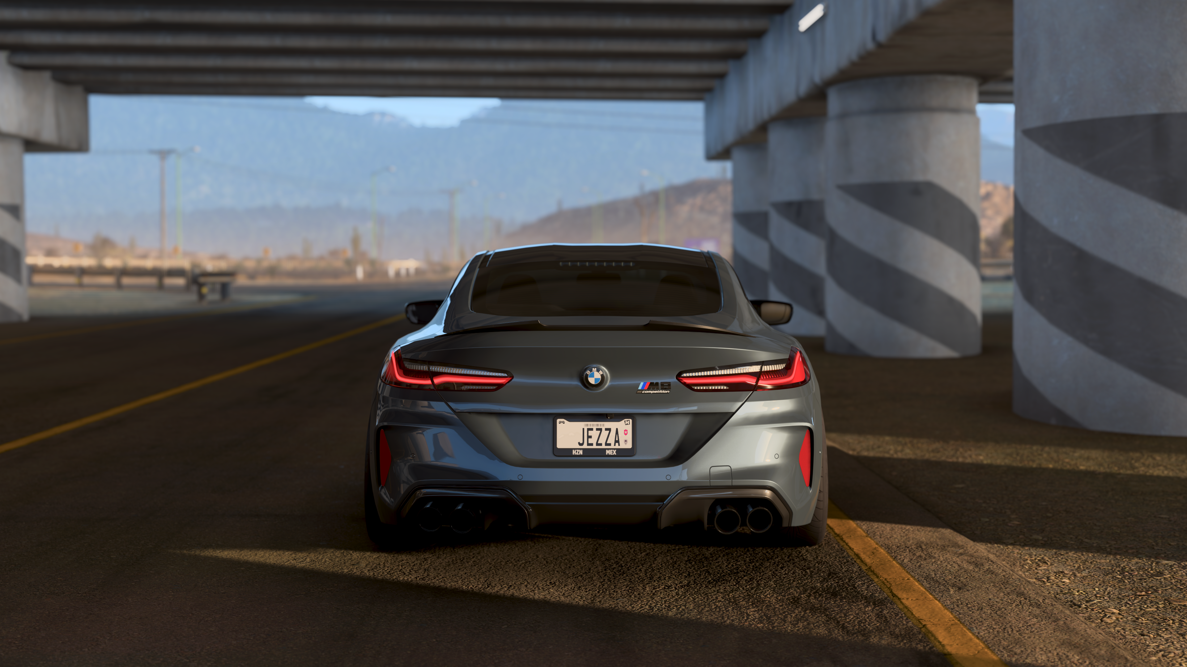 General 3840x2160 Forza Horizon 5 BMW car BMW 8 series video games licence plates taillights road CGI