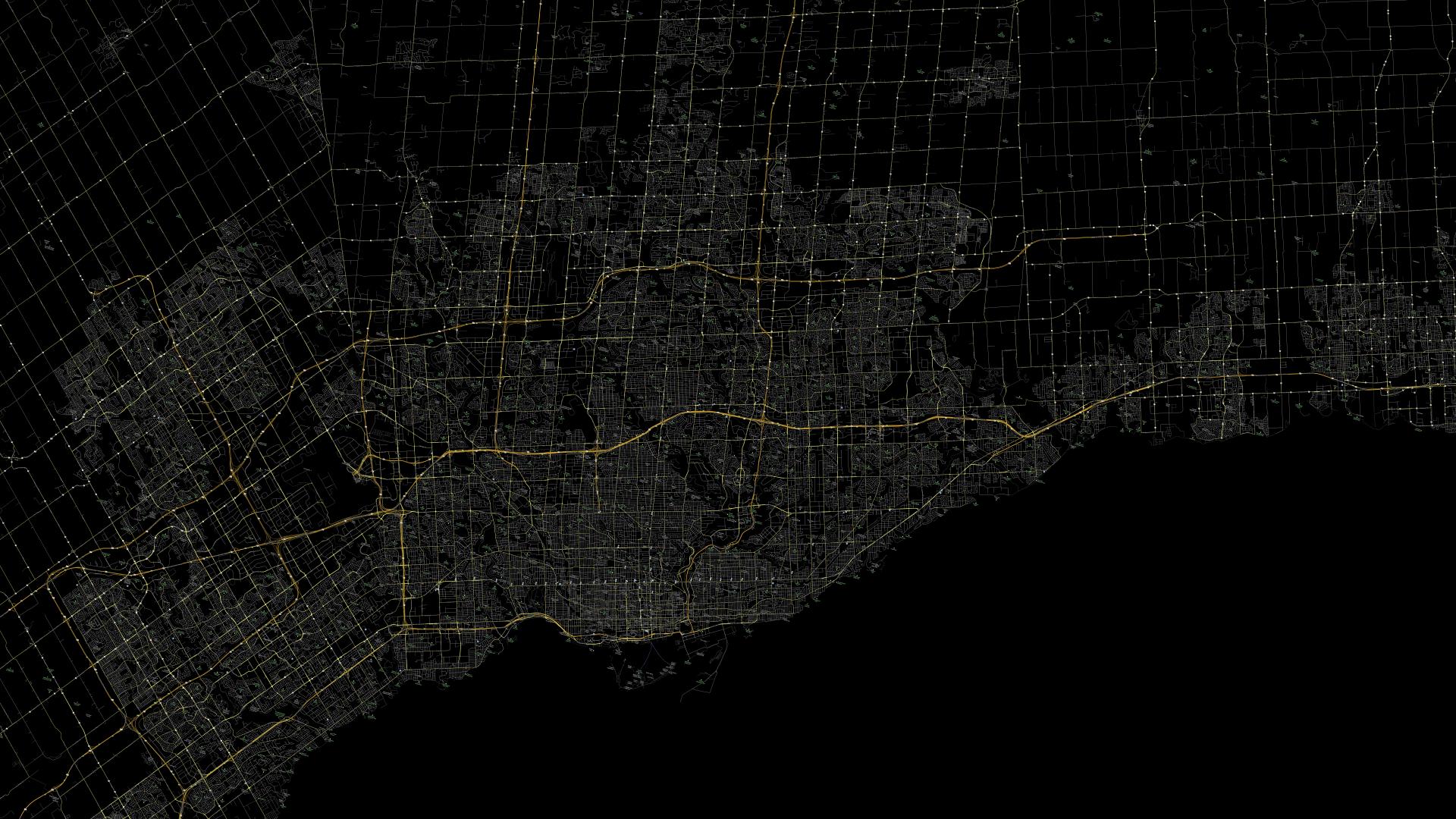 General 1920x1080 Canada map aerial view Toronto city street highway