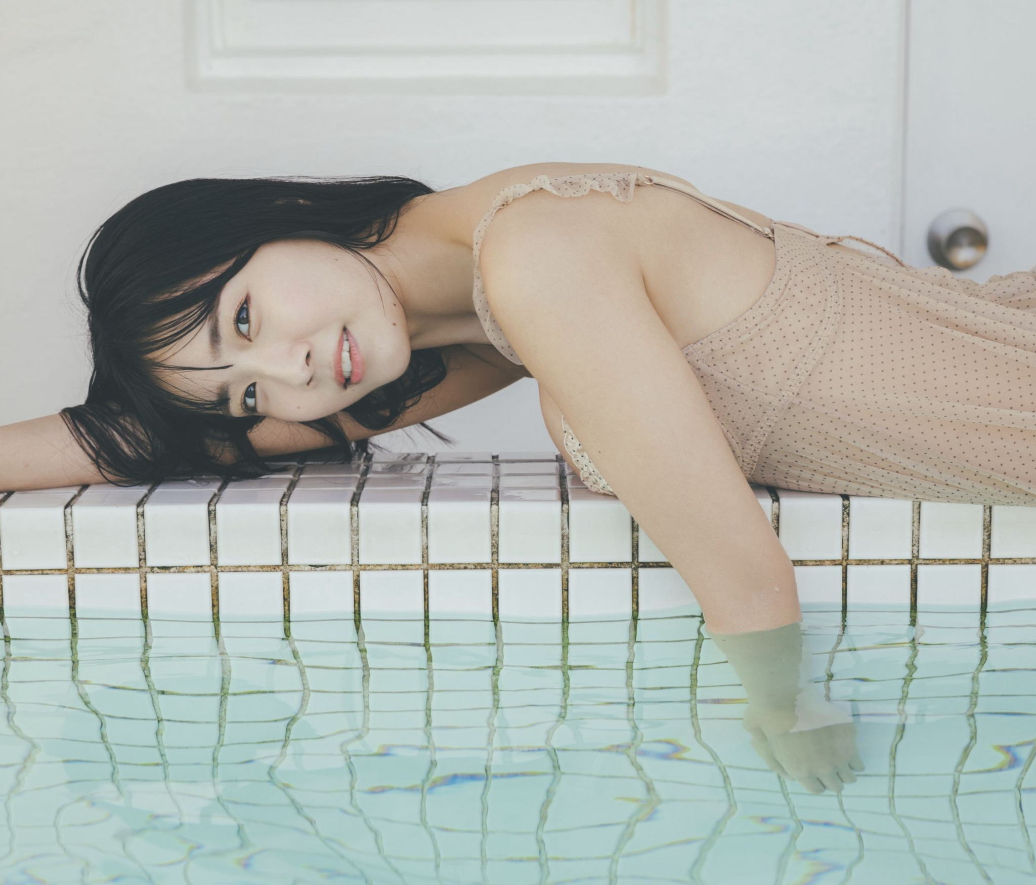People 2048x1748 Asian Japanese women Amau Kisumi swimwear wet body Japanese women pale